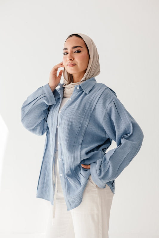 Sunelle Shirt in Steel blue