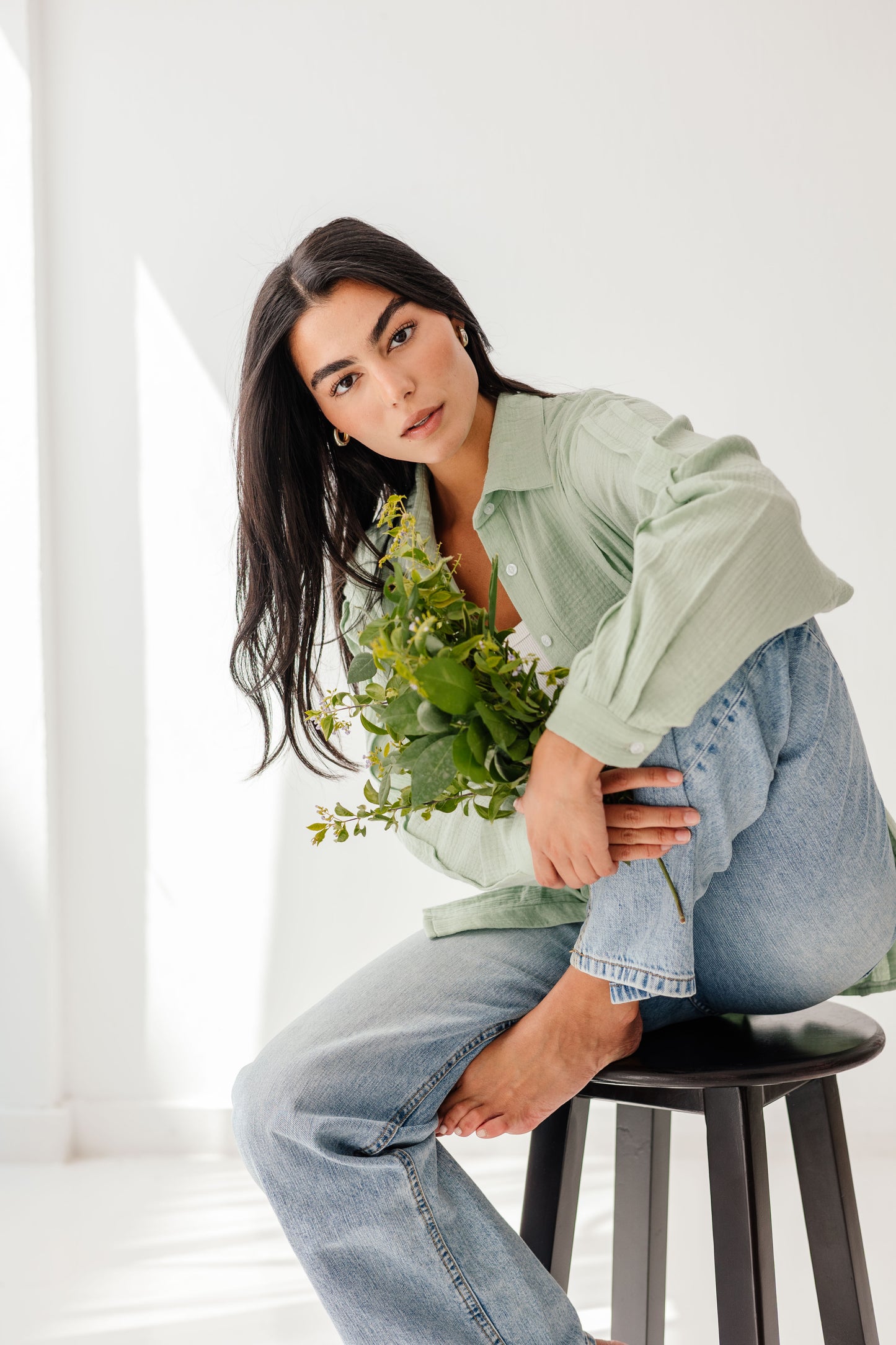 Sunelle Shirt in Pastel green