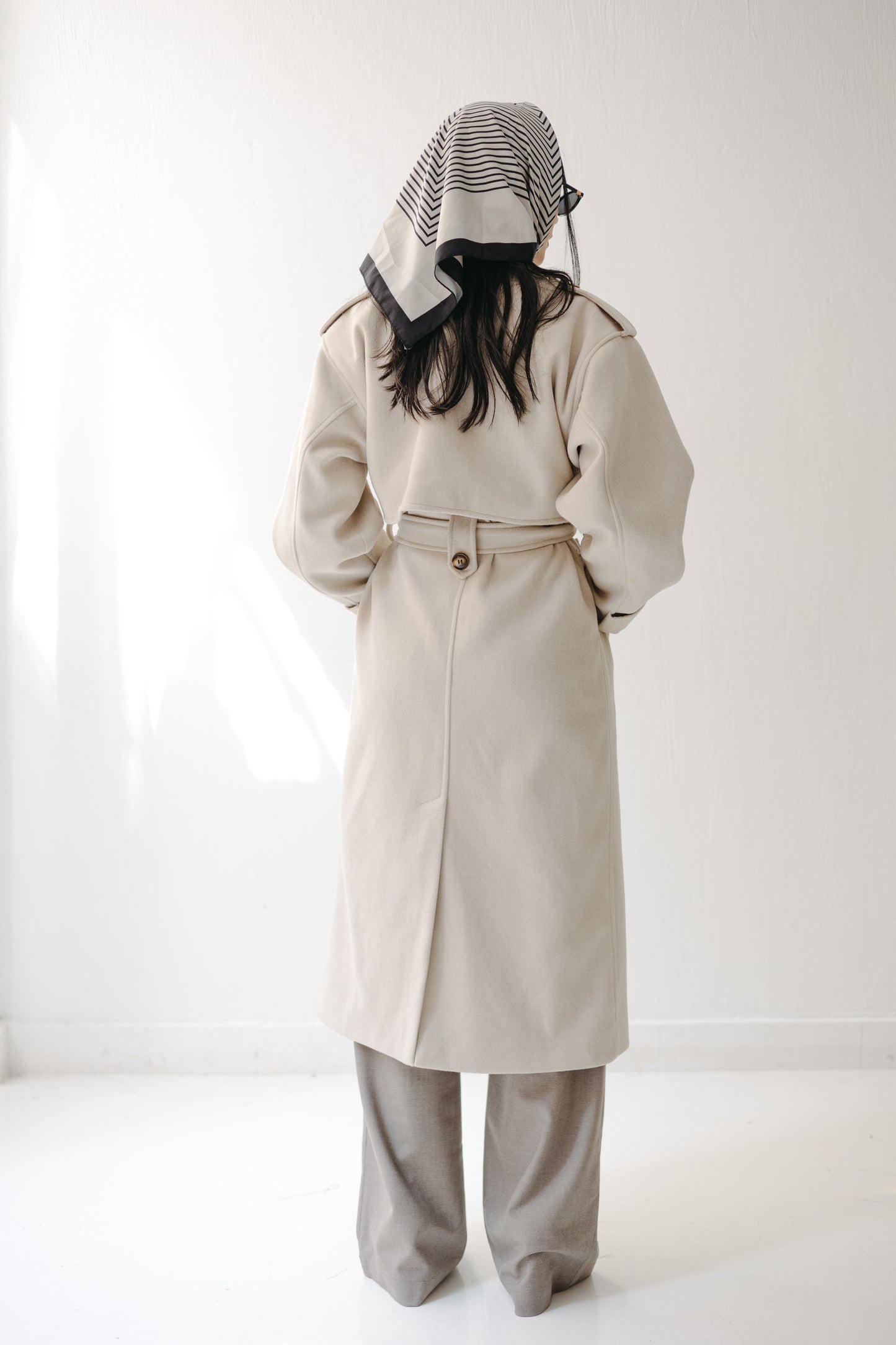The Maison Coat in Almond beige