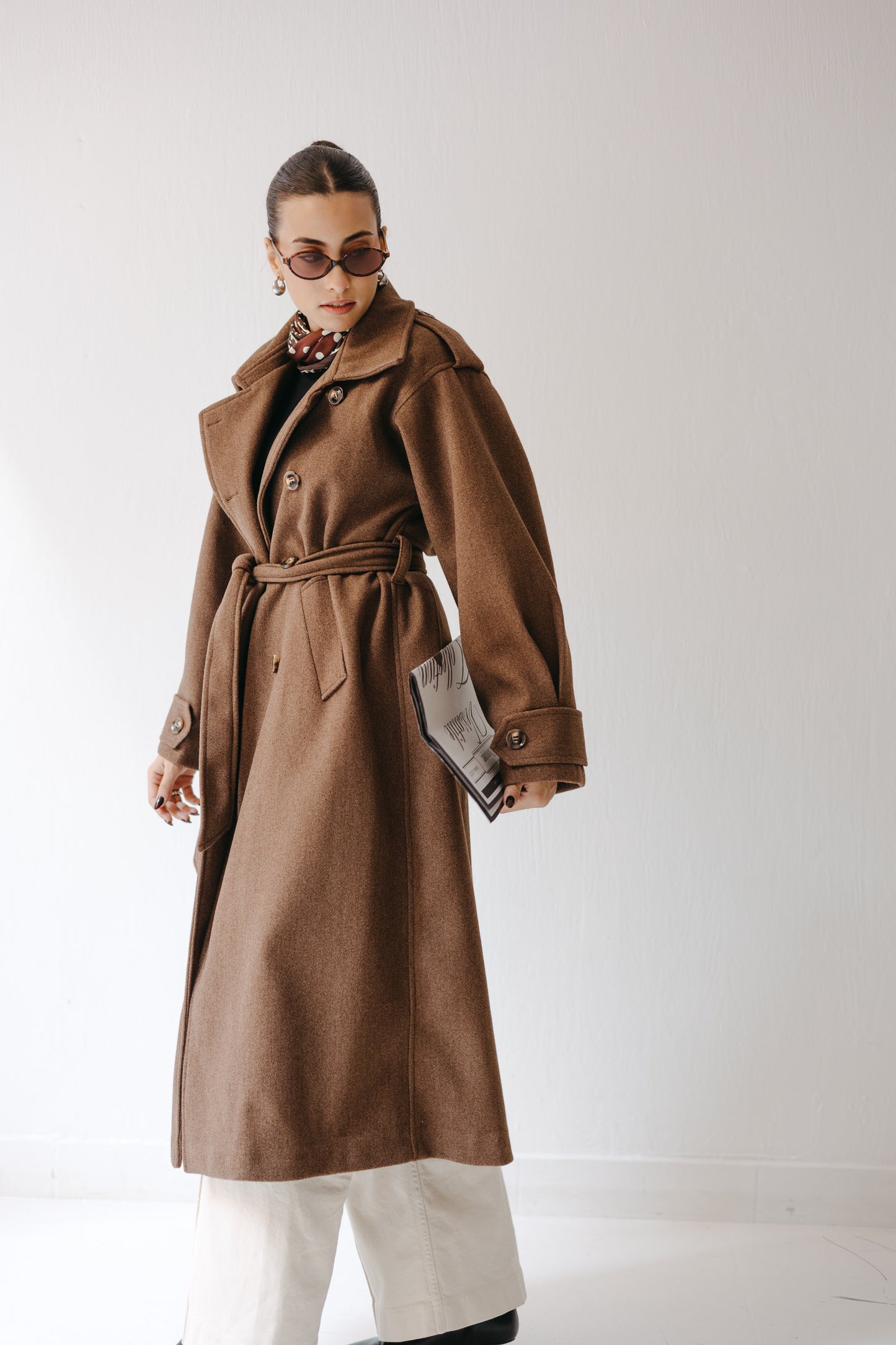 The Maison Coat in Mocha brown