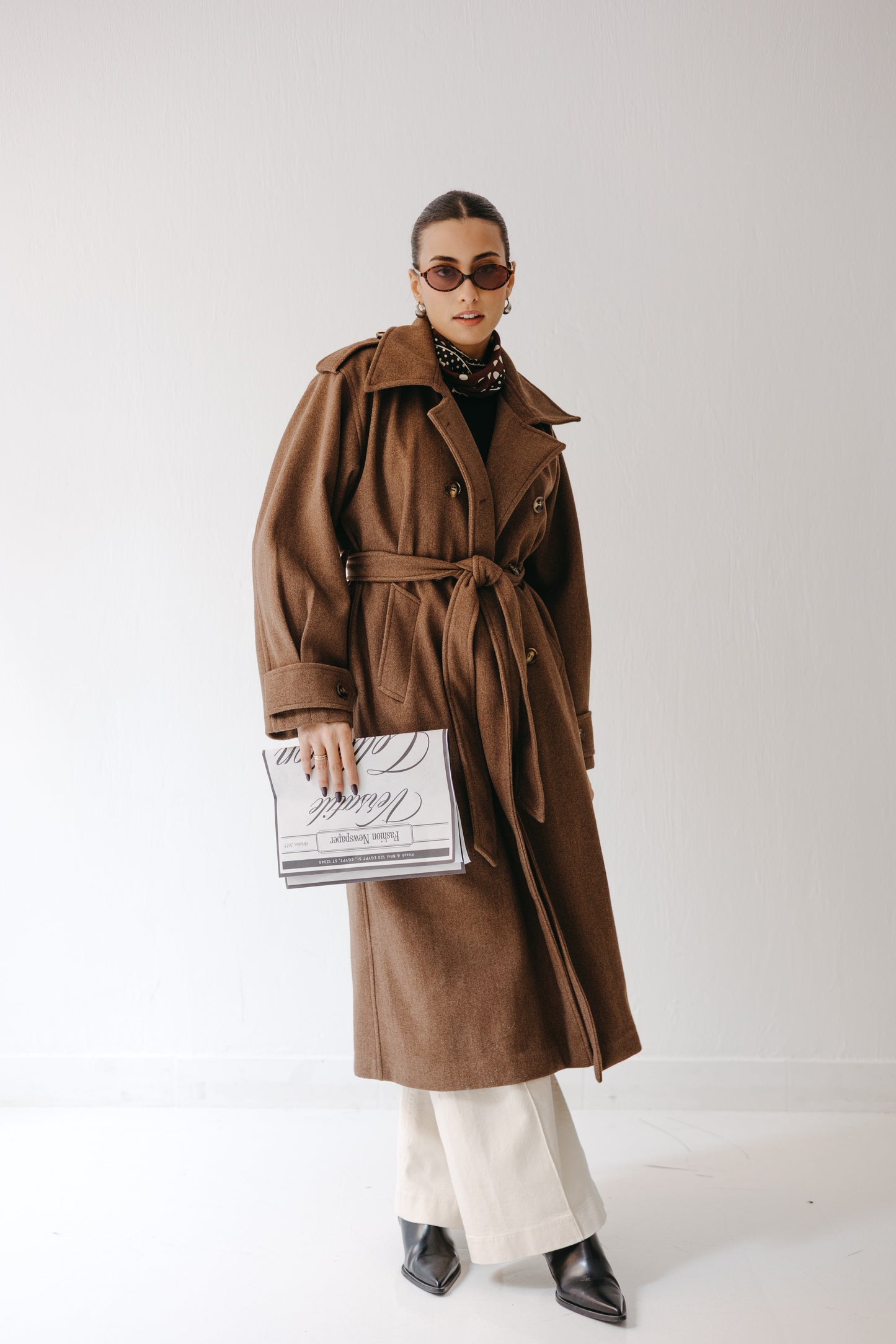 The Maison Coat in Mocha brown