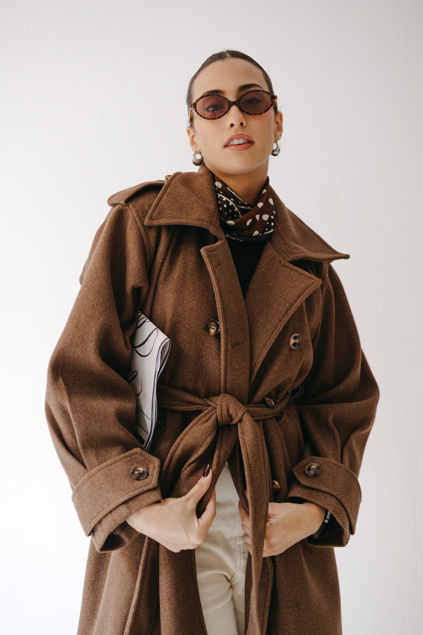 The Maison Coat in Mocha brown