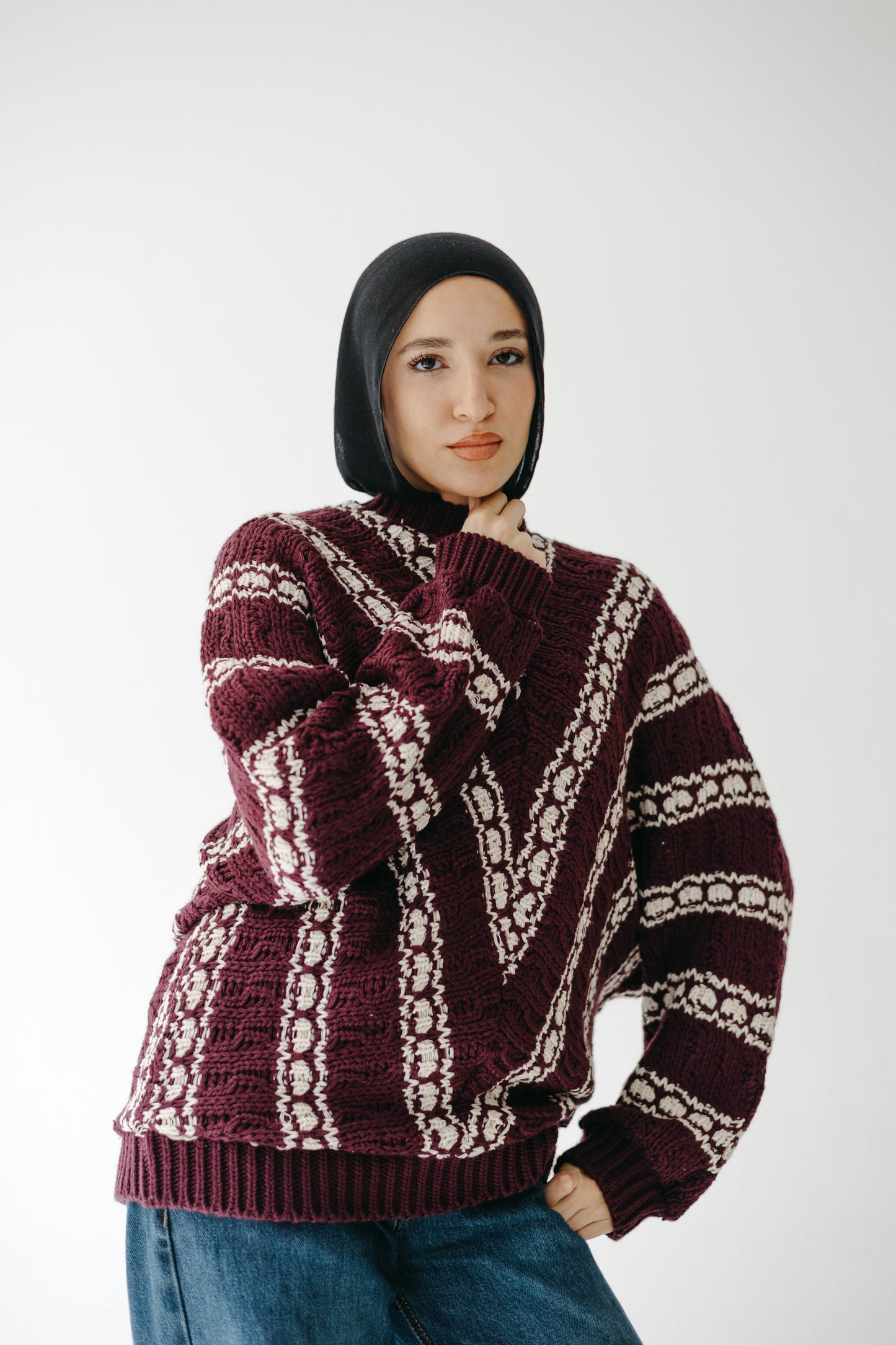 The Alpine Knit in Burgundy