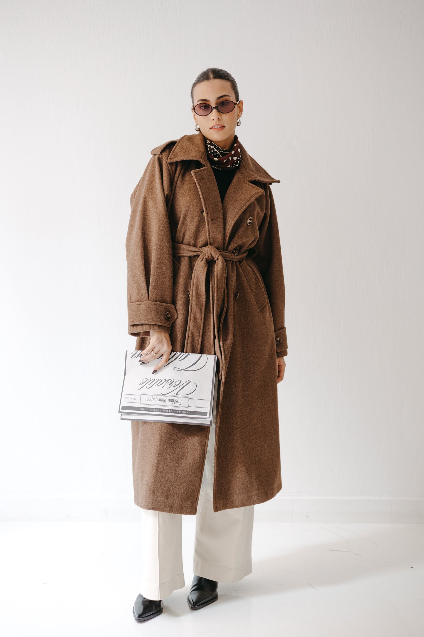 The Maison Coat in Mocha brown