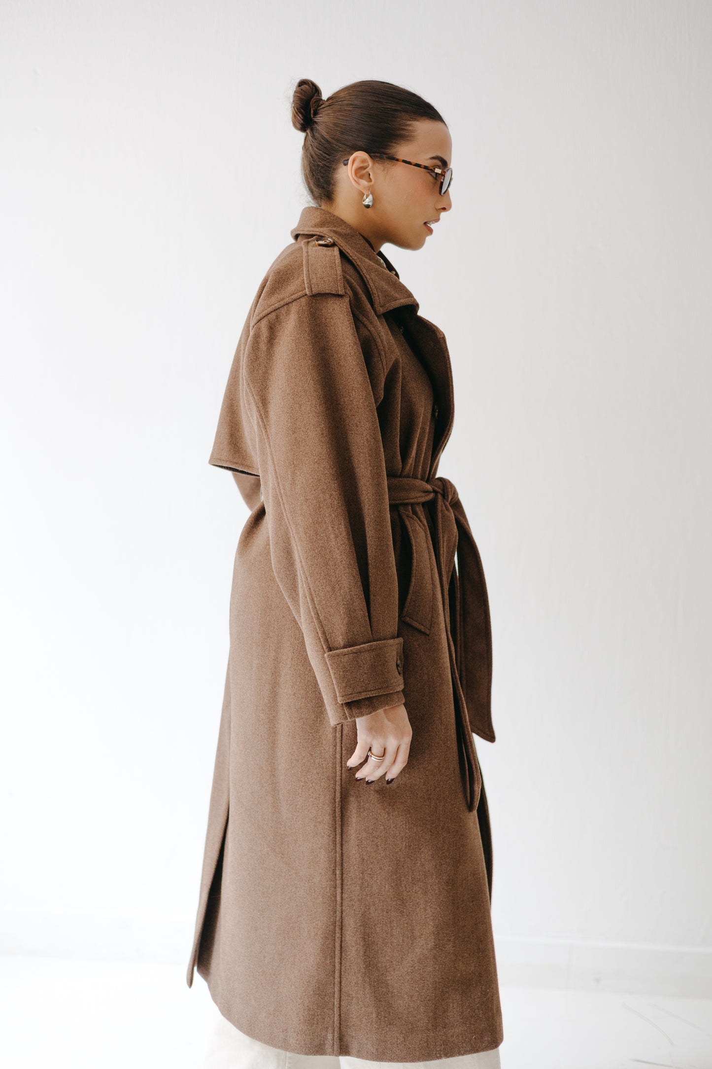 The Maison Coat in Mocha brown