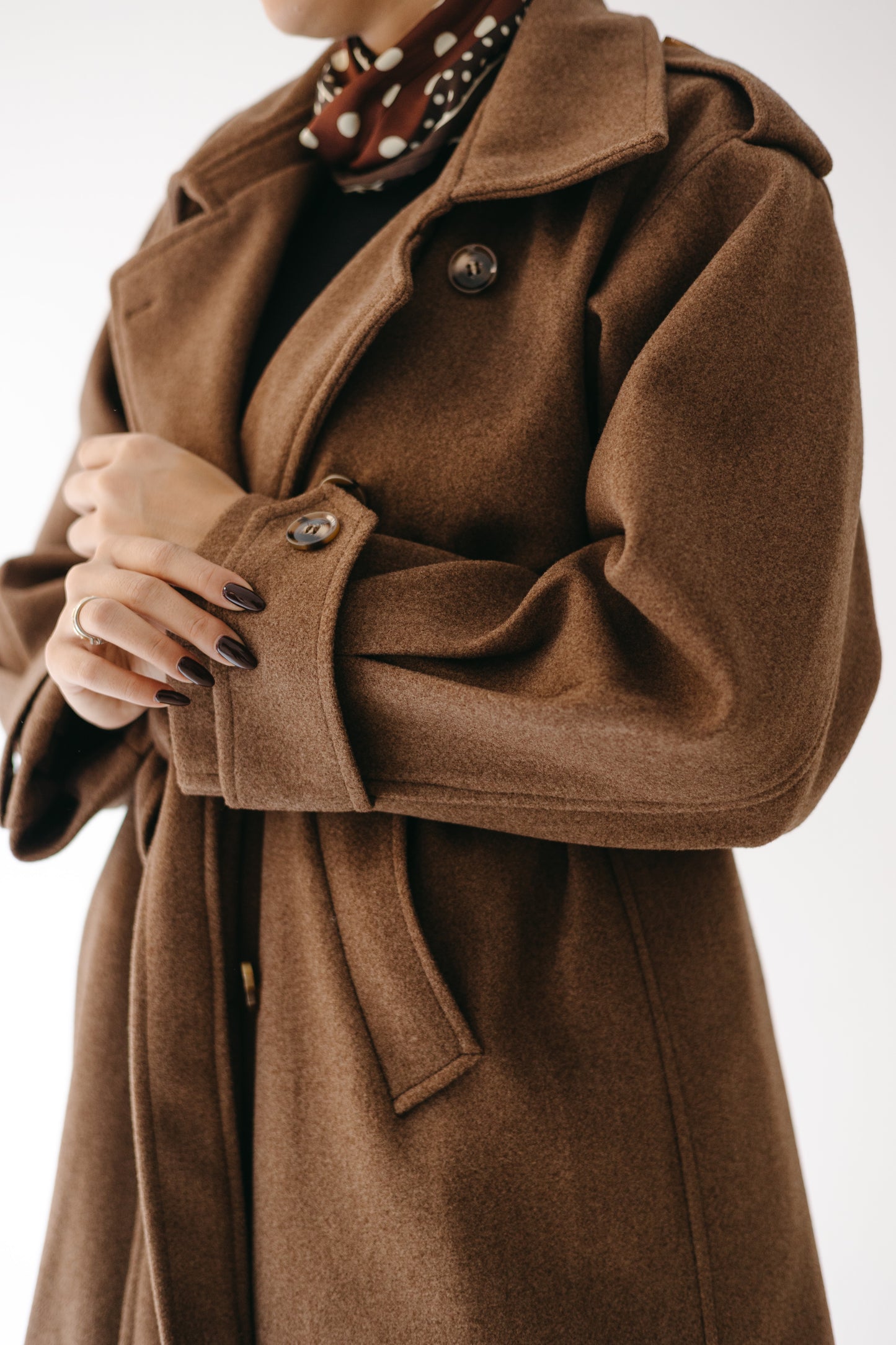 The Maison Coat in Mocha brown