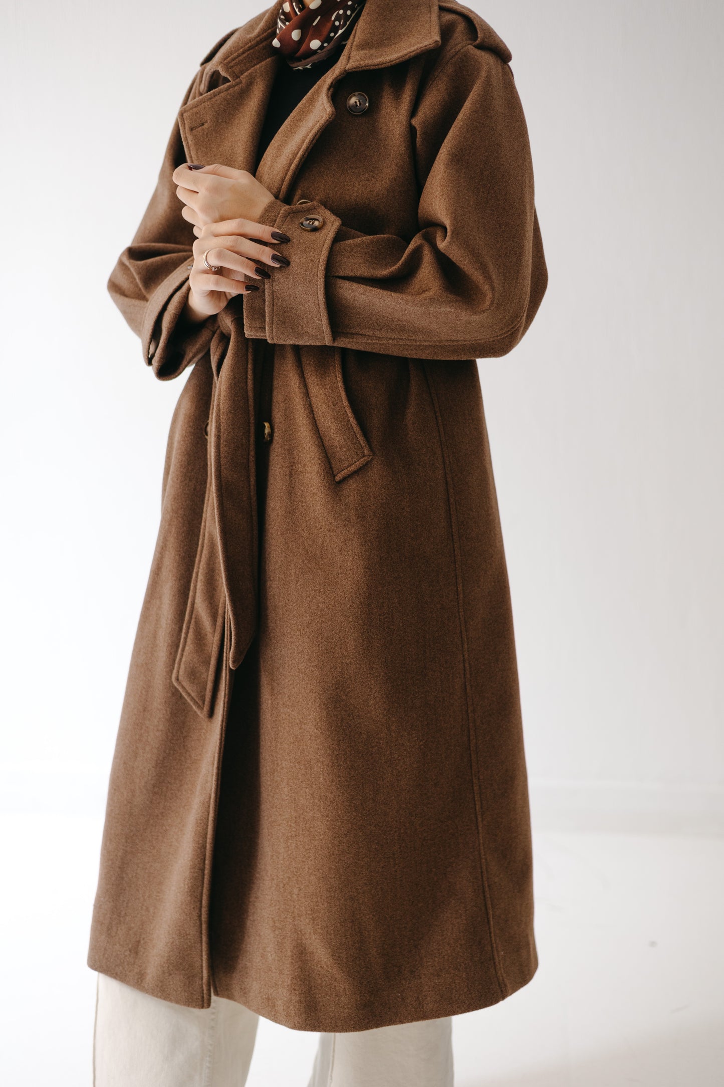 The Maison Coat in Mocha brown