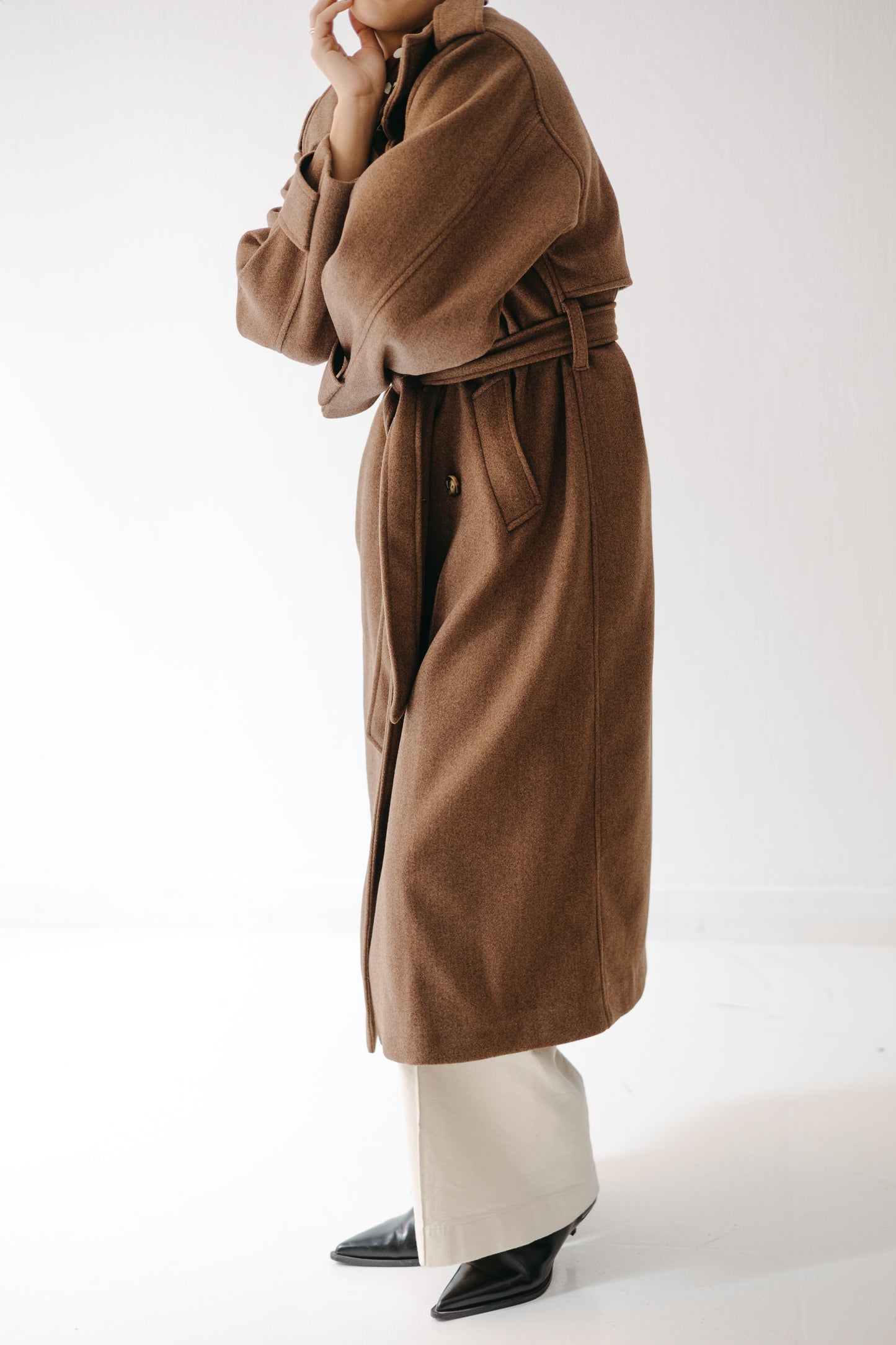 The Maison Coat in Mocha brown