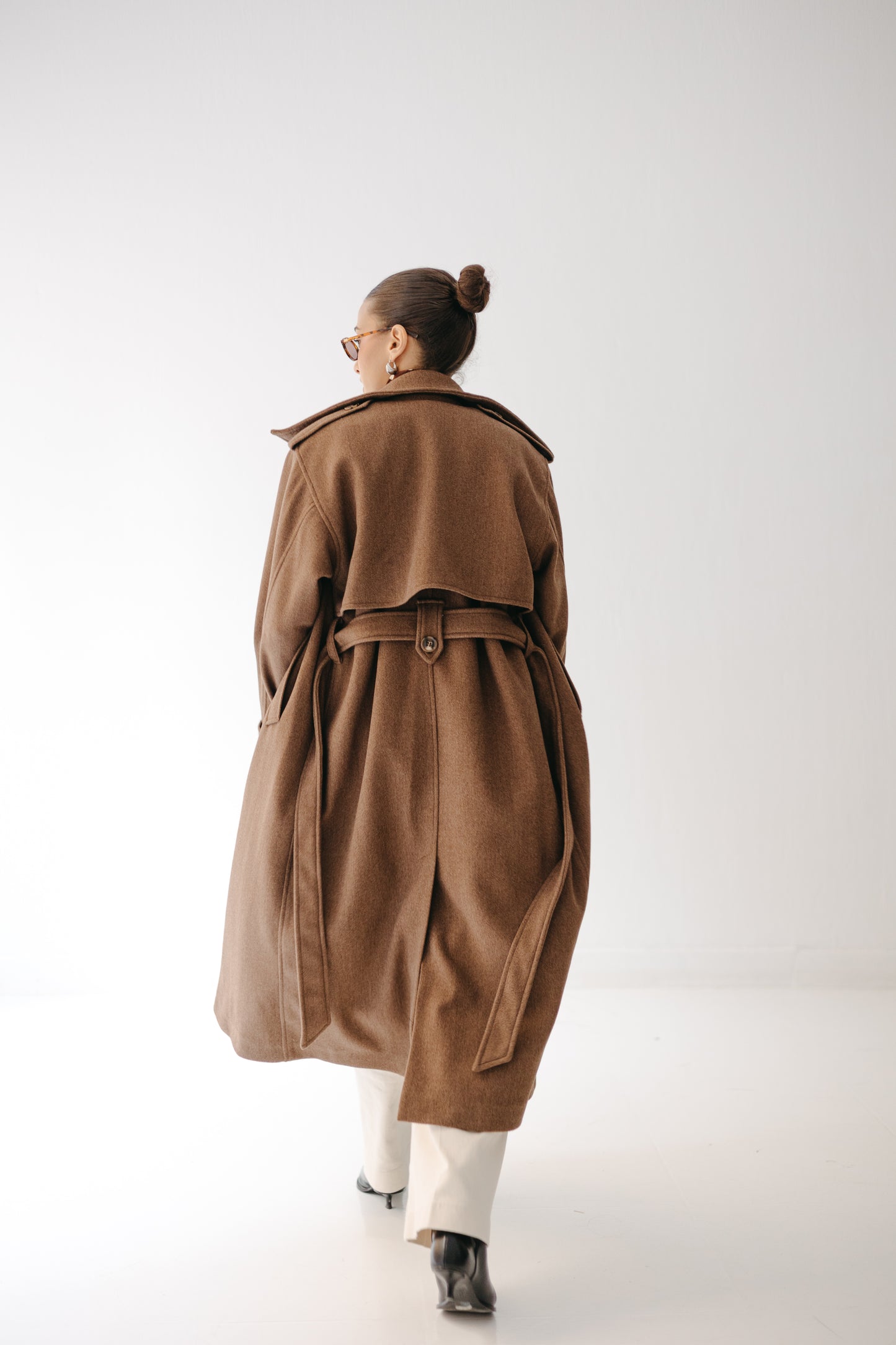 The Maison Coat in Mocha brown