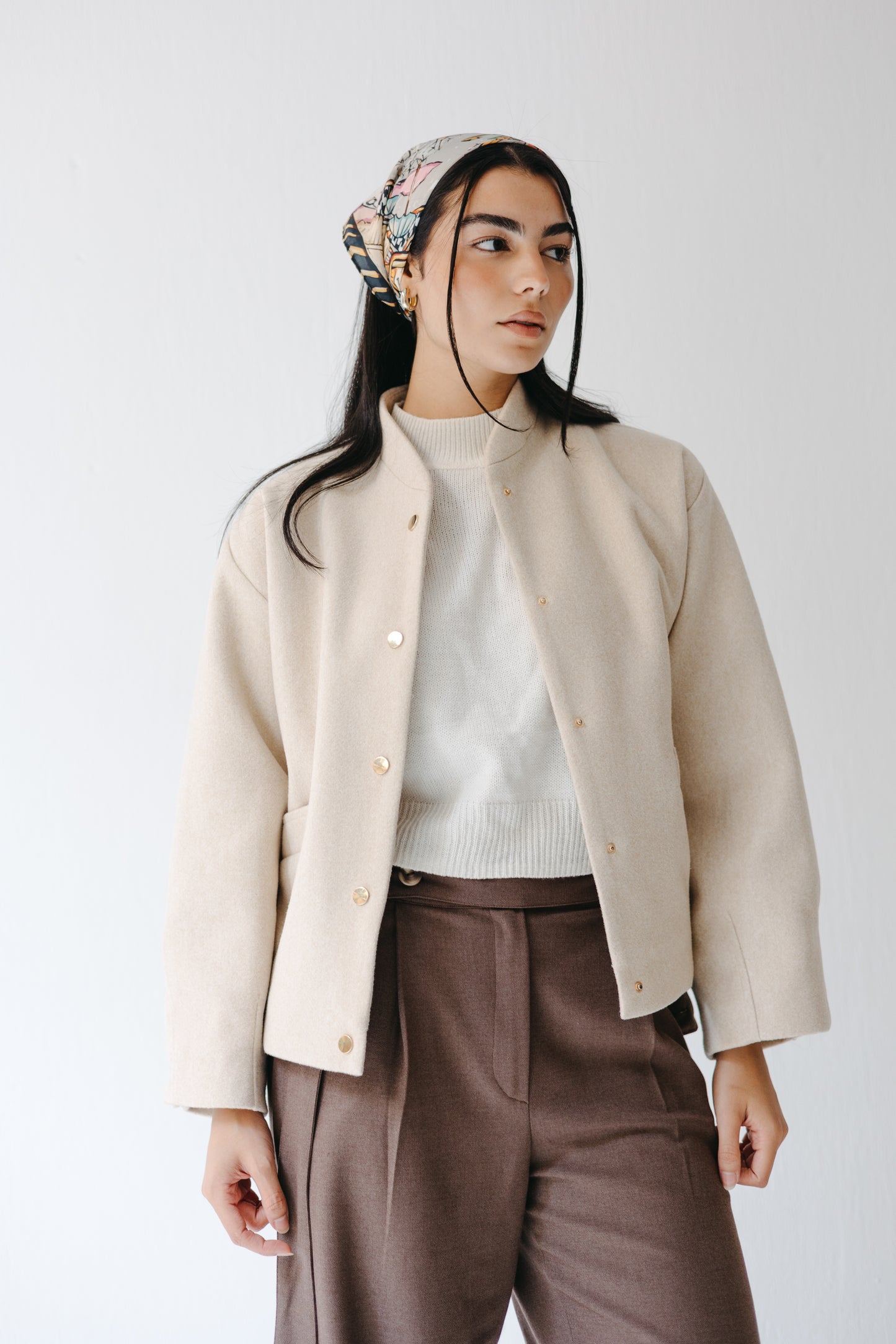 The Odette Jacket in Cream