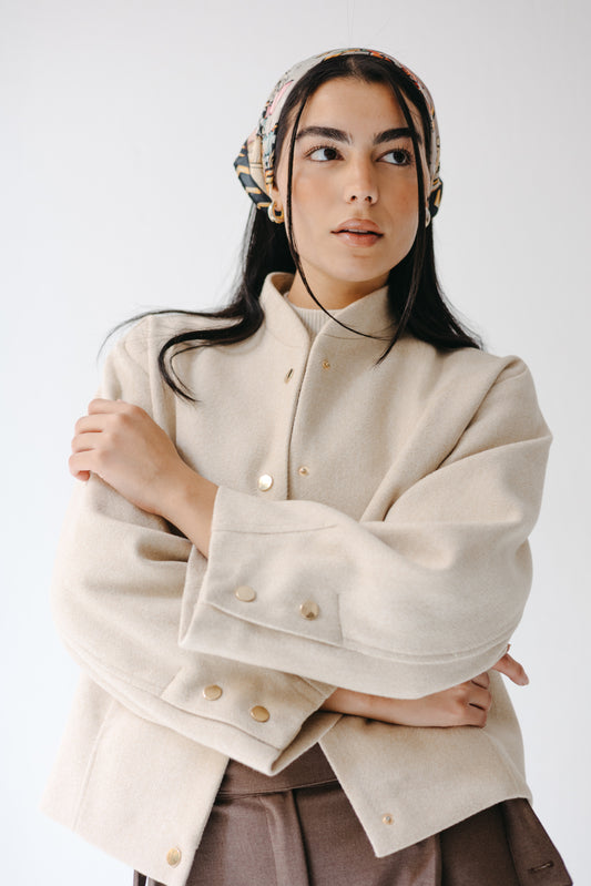 The Odette Jacket in Cream