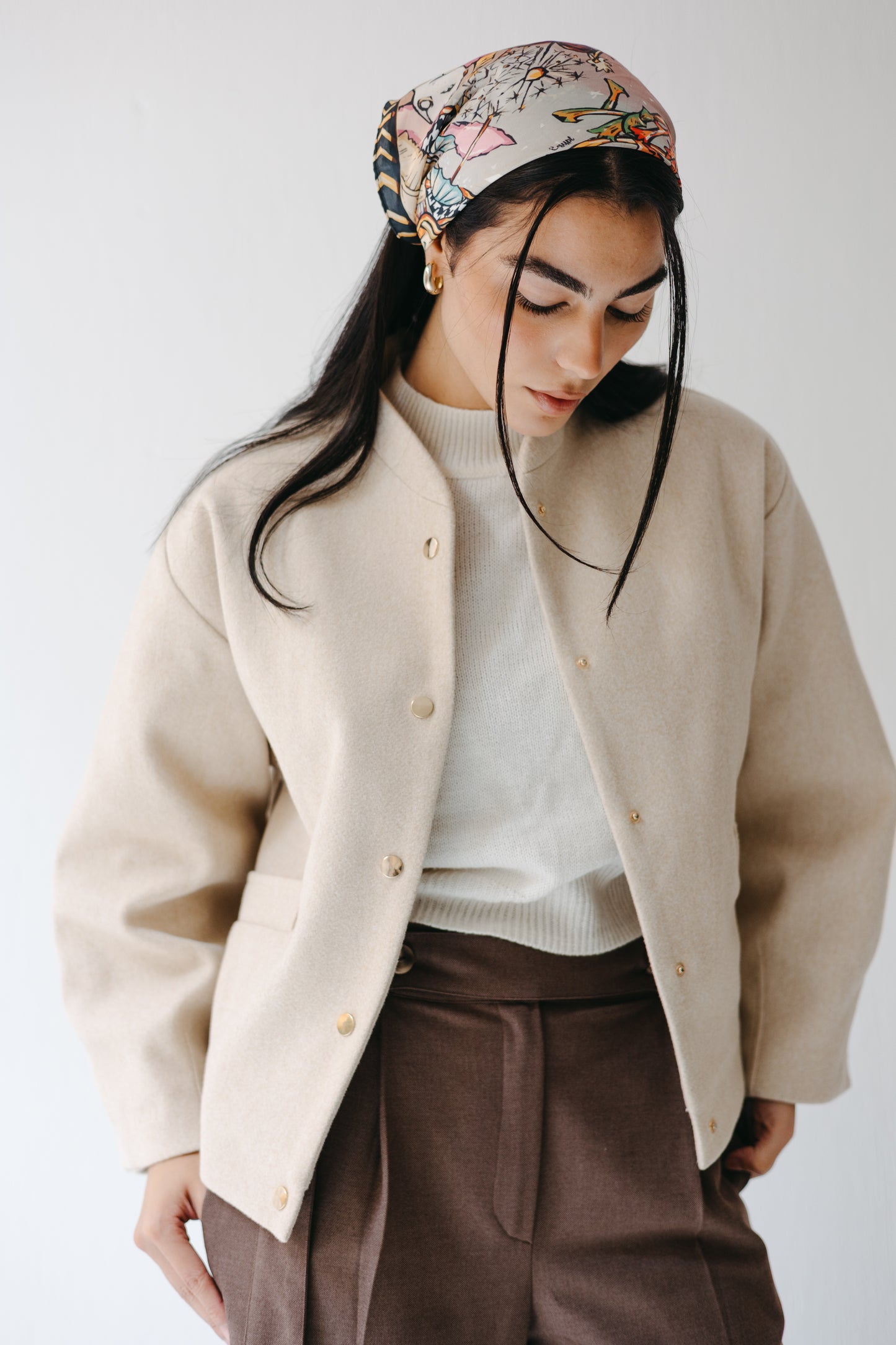 The Odette Jacket in Cream