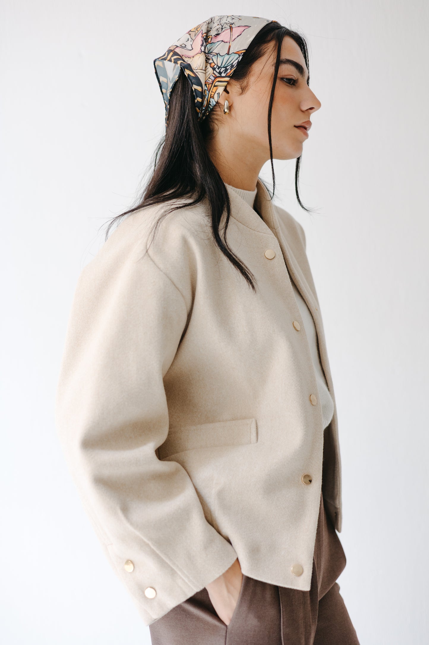 The Odette Jacket in Cream