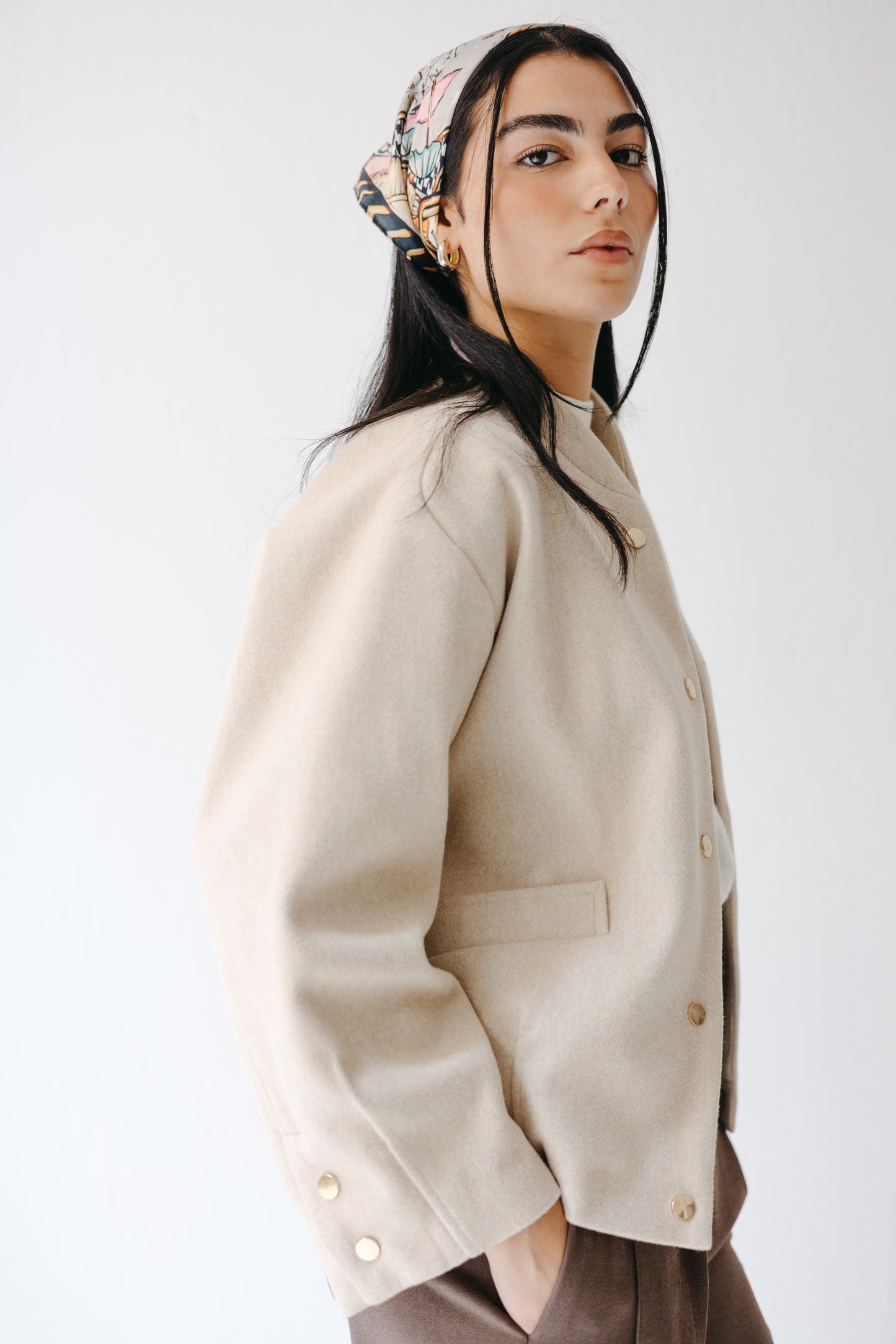 The Odette Jacket in Cream