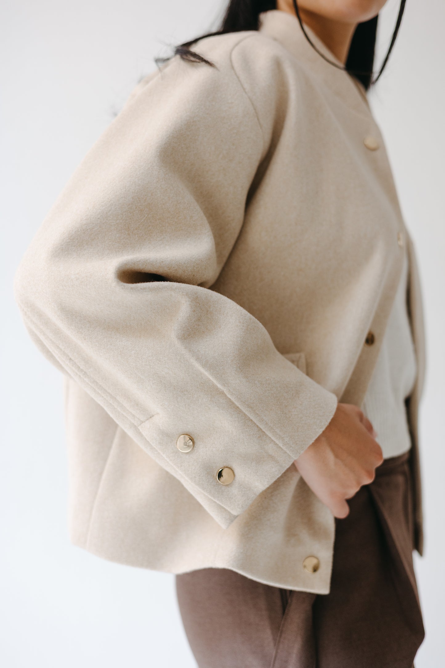 The Odette Jacket in Cream
