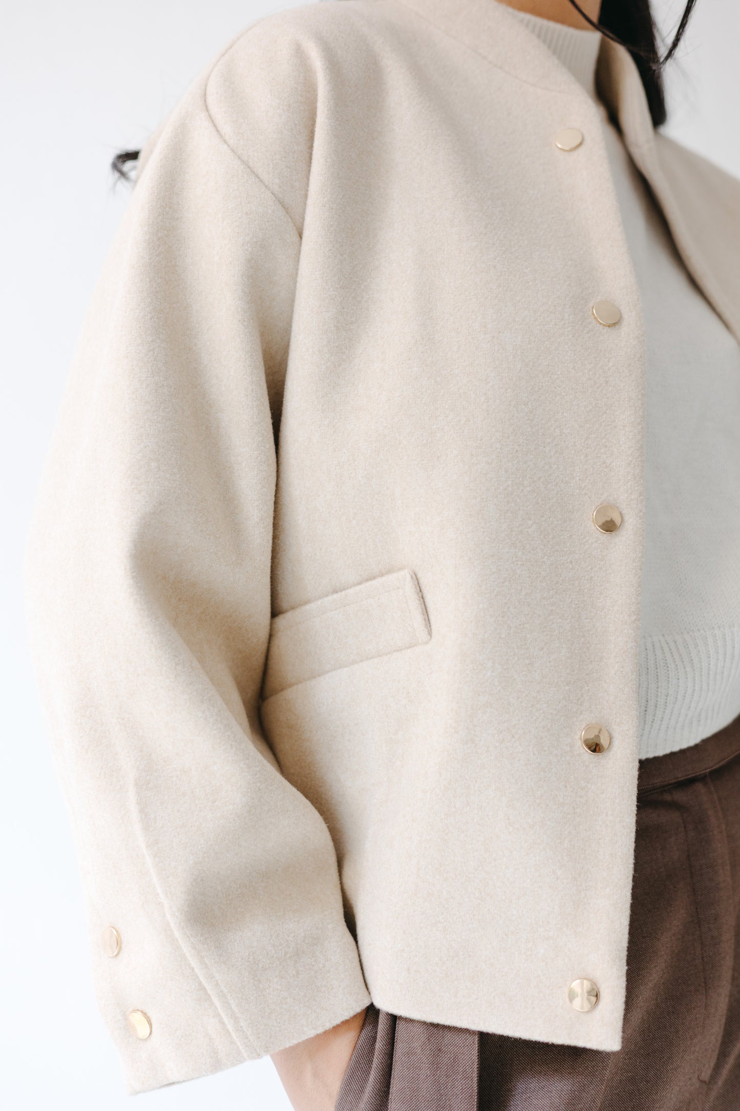 The Odette Jacket in Cream