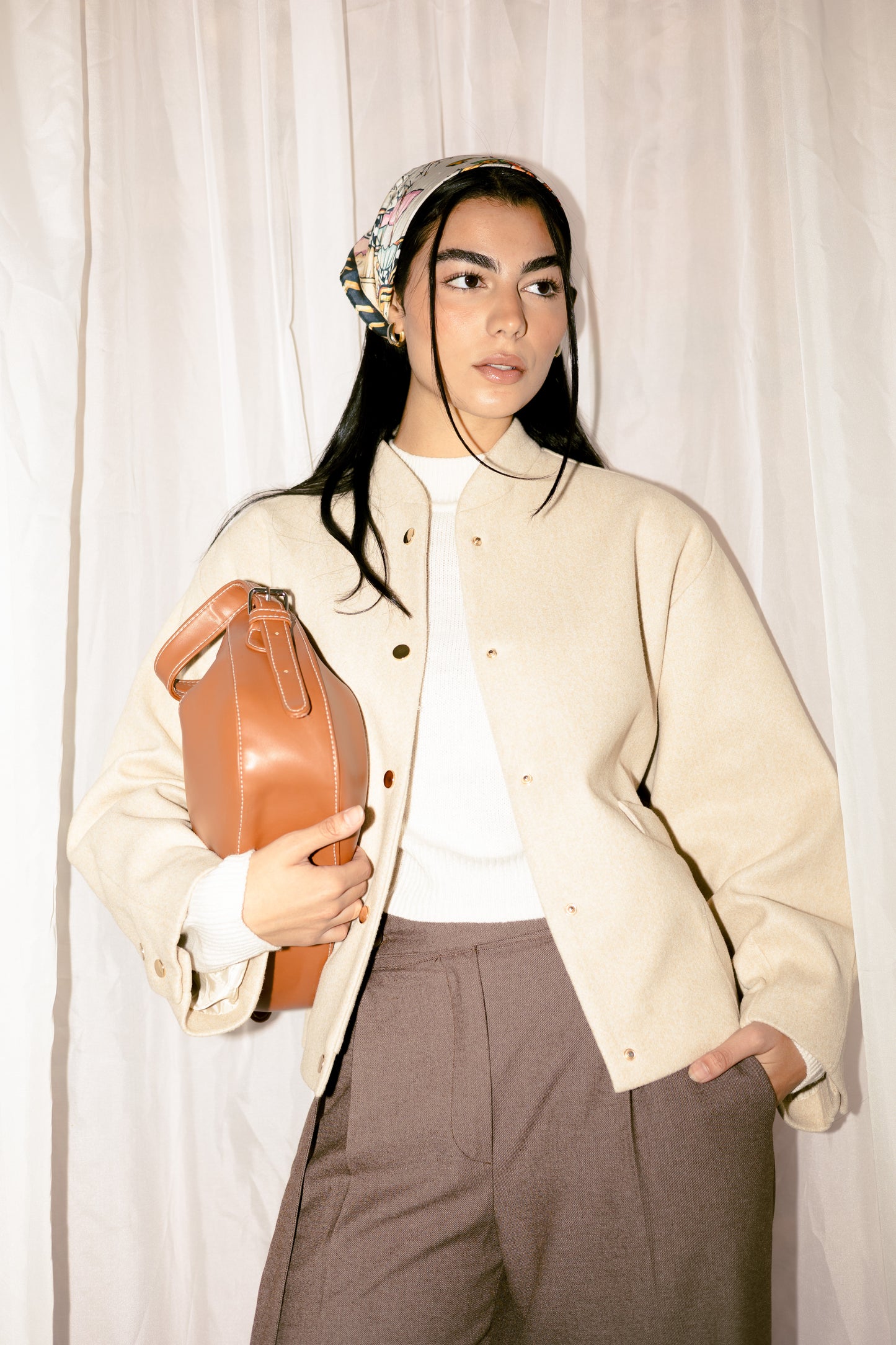 The Odette Jacket in Cream
