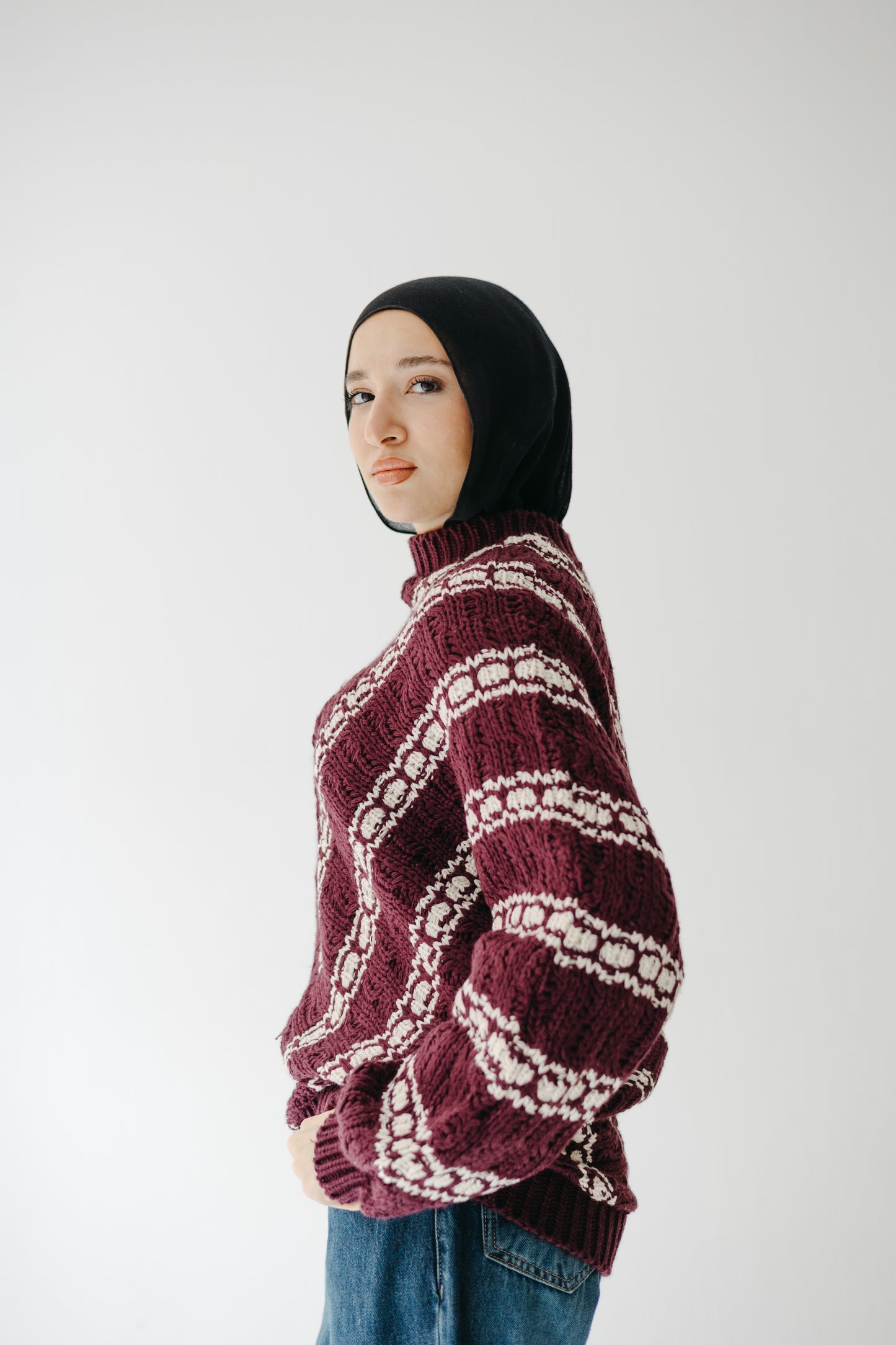 The Alpine Knit in Burgundy