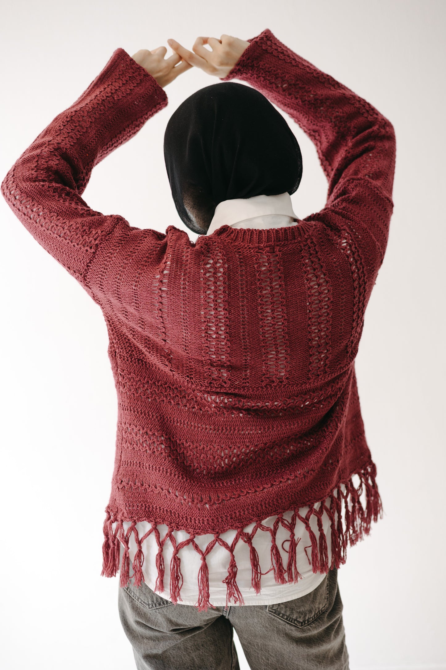 The Root Knit in Maroon