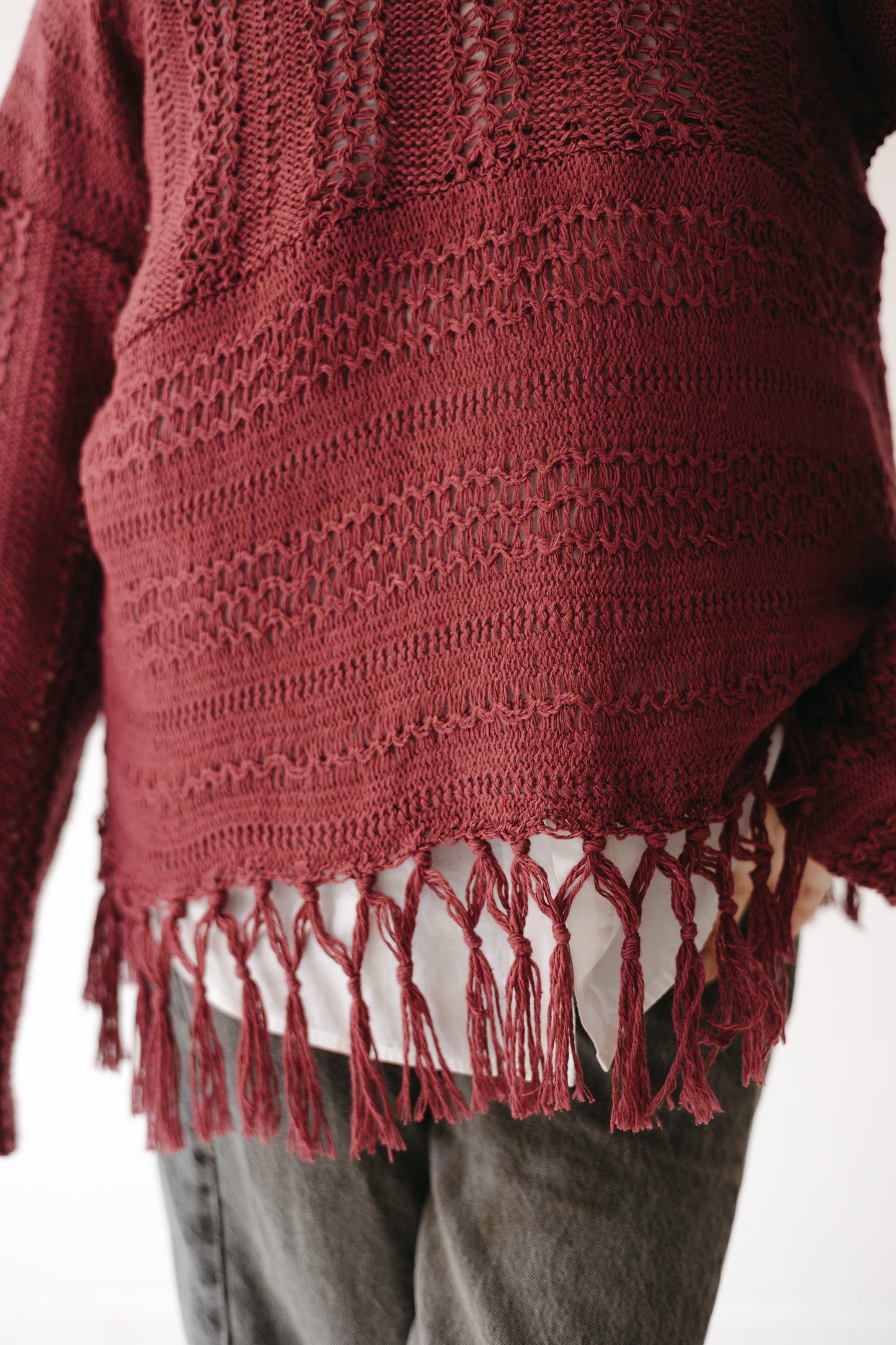 The Root Knit in Maroon