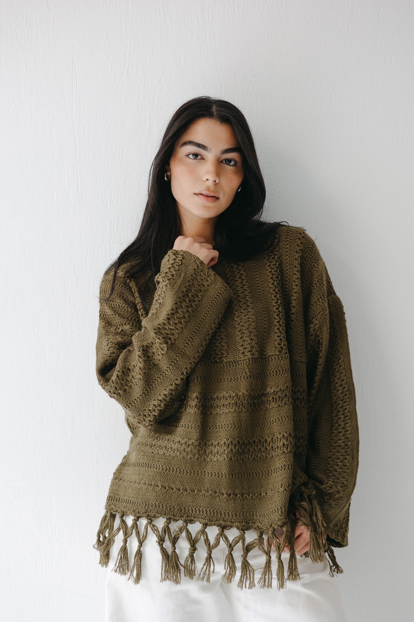 The Root Knit in Olive