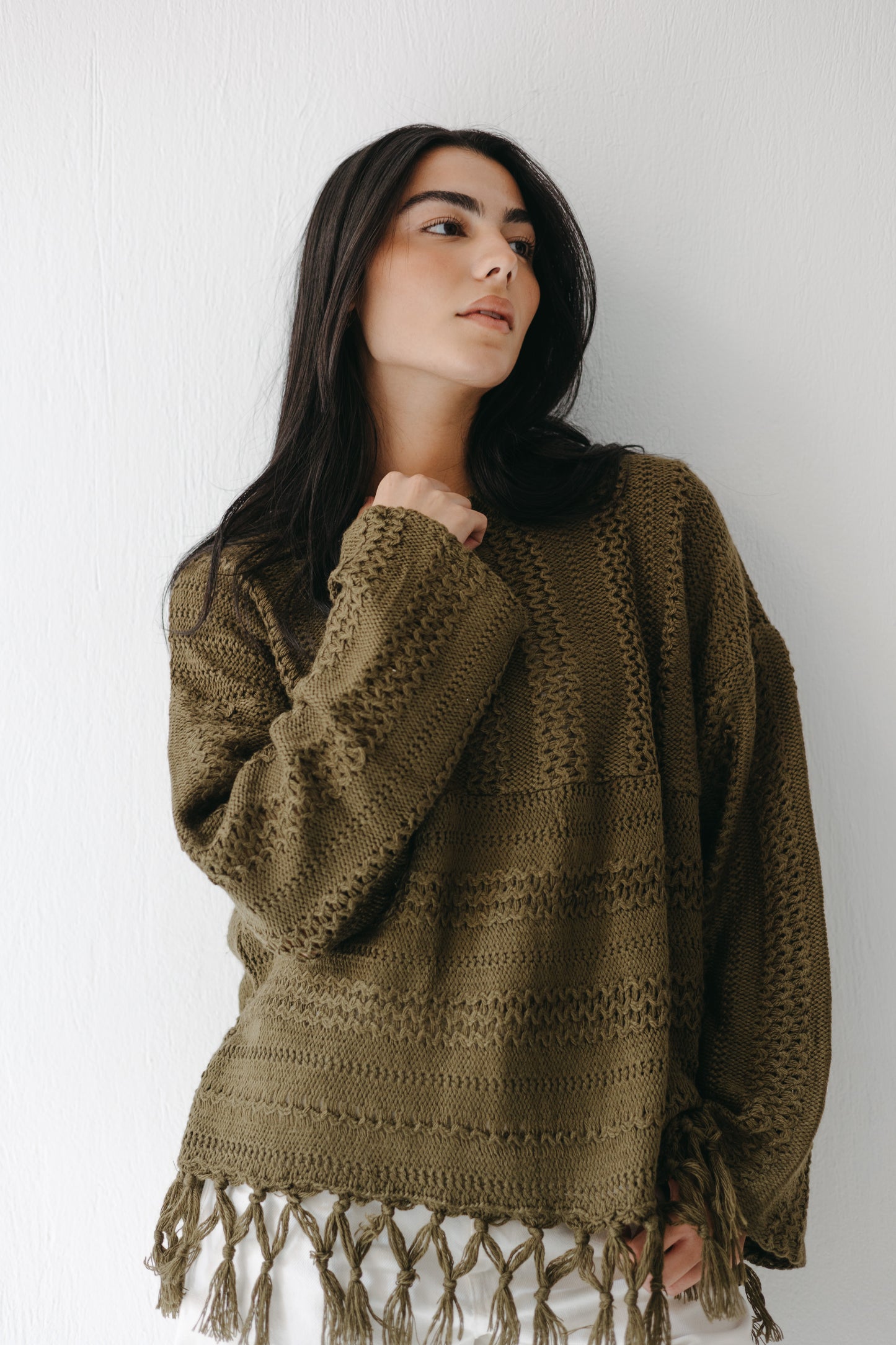 The Root Knit in Olive