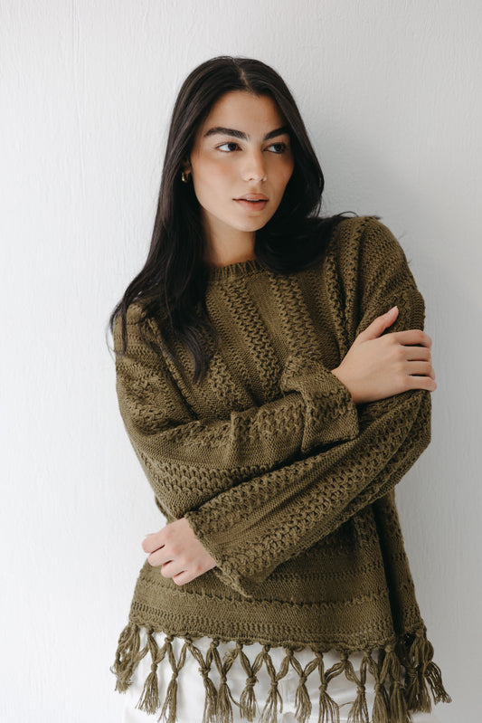 The Root Knit in Olive