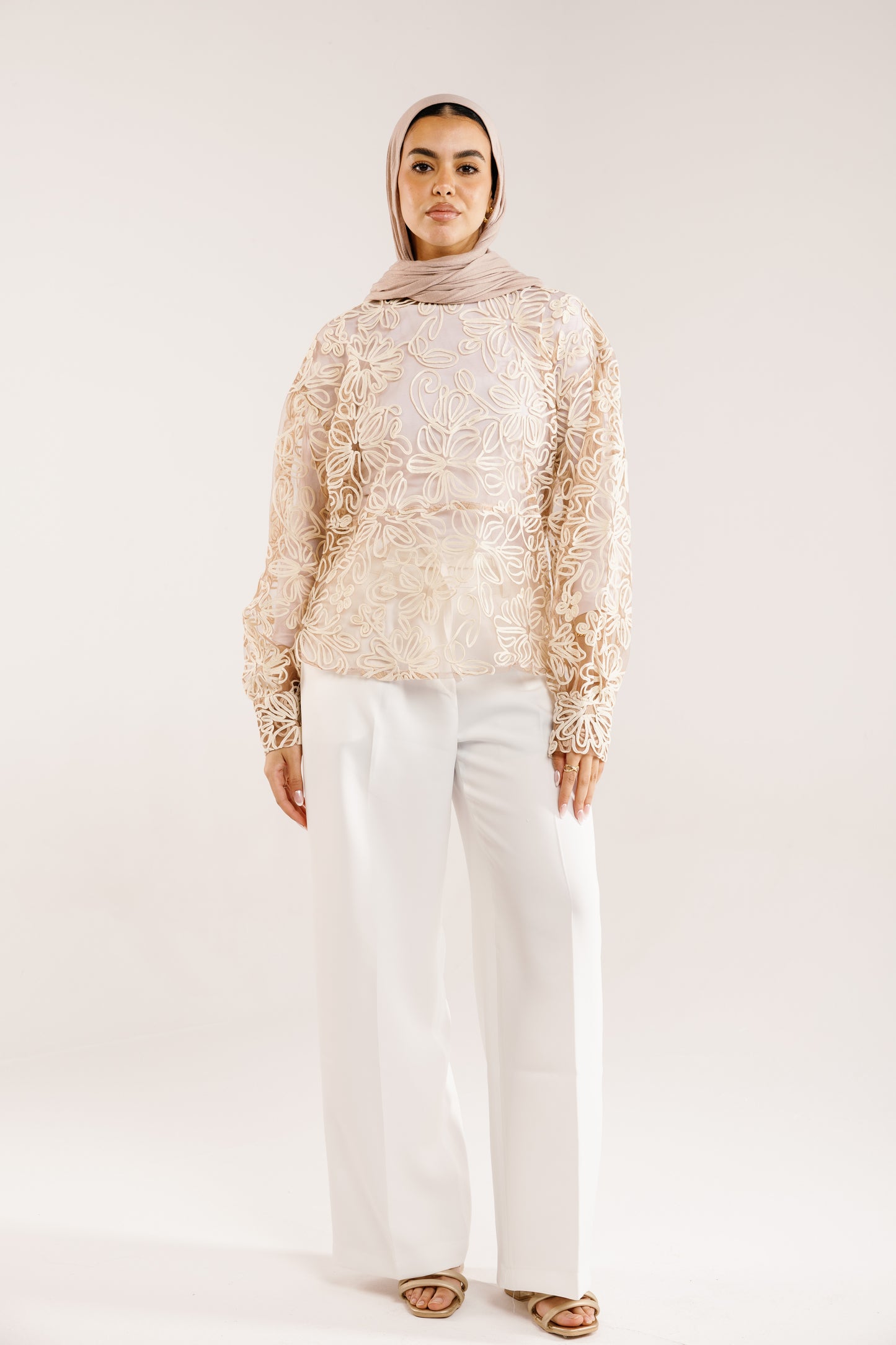 The Bloom Blouse in Vanilla