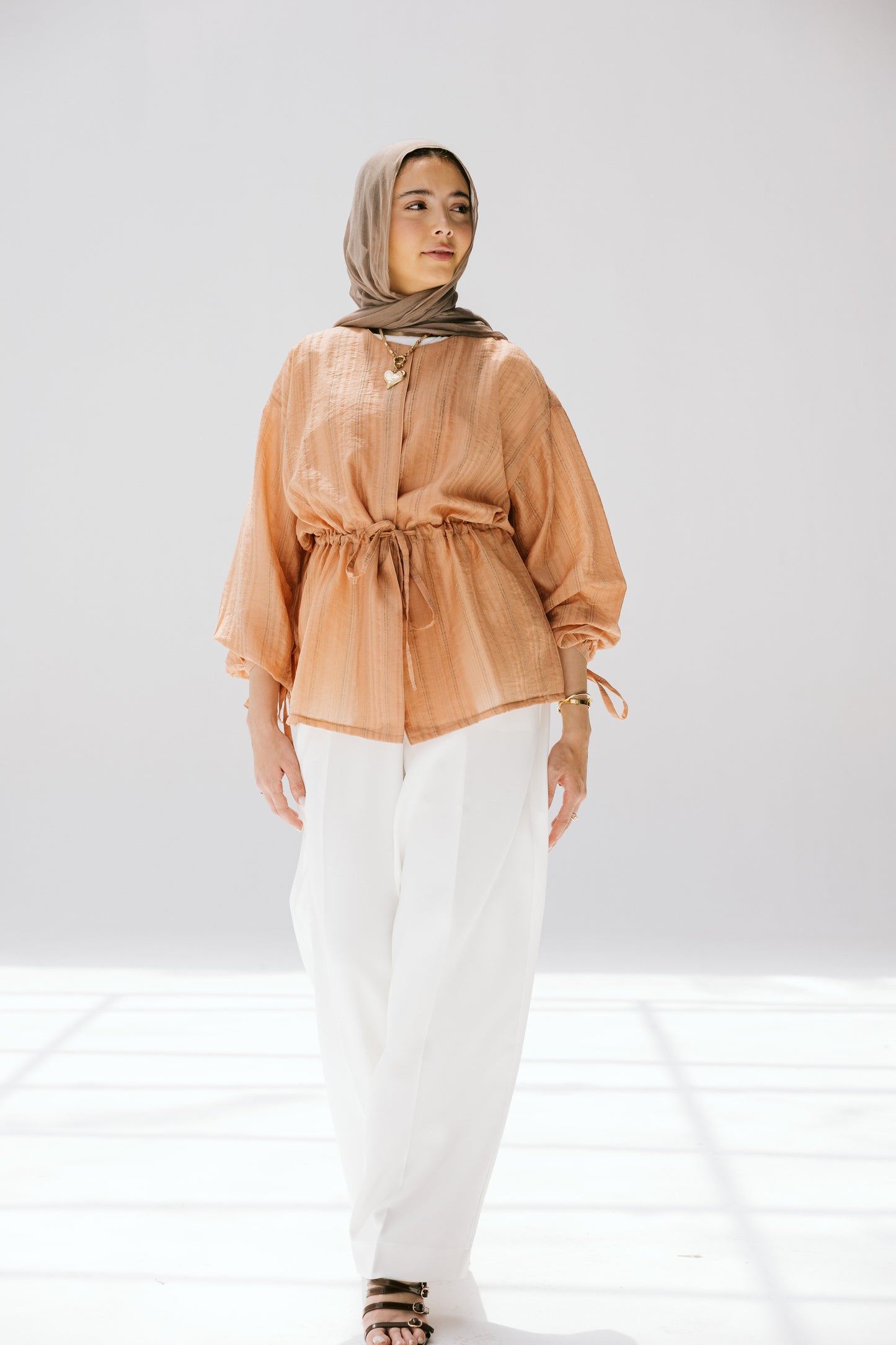 Marée blouse in Apricot