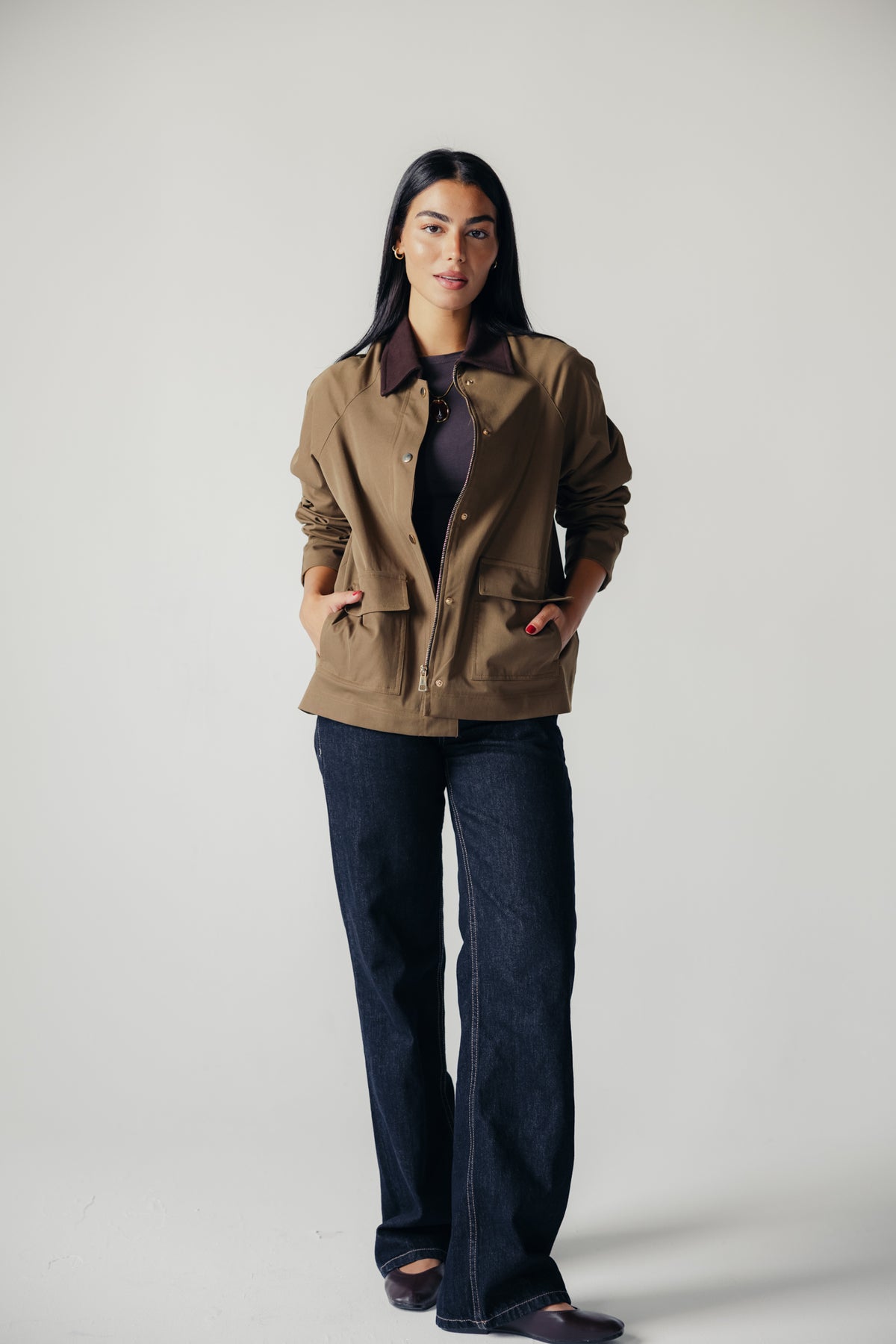Fallen Jacket in Olive wood