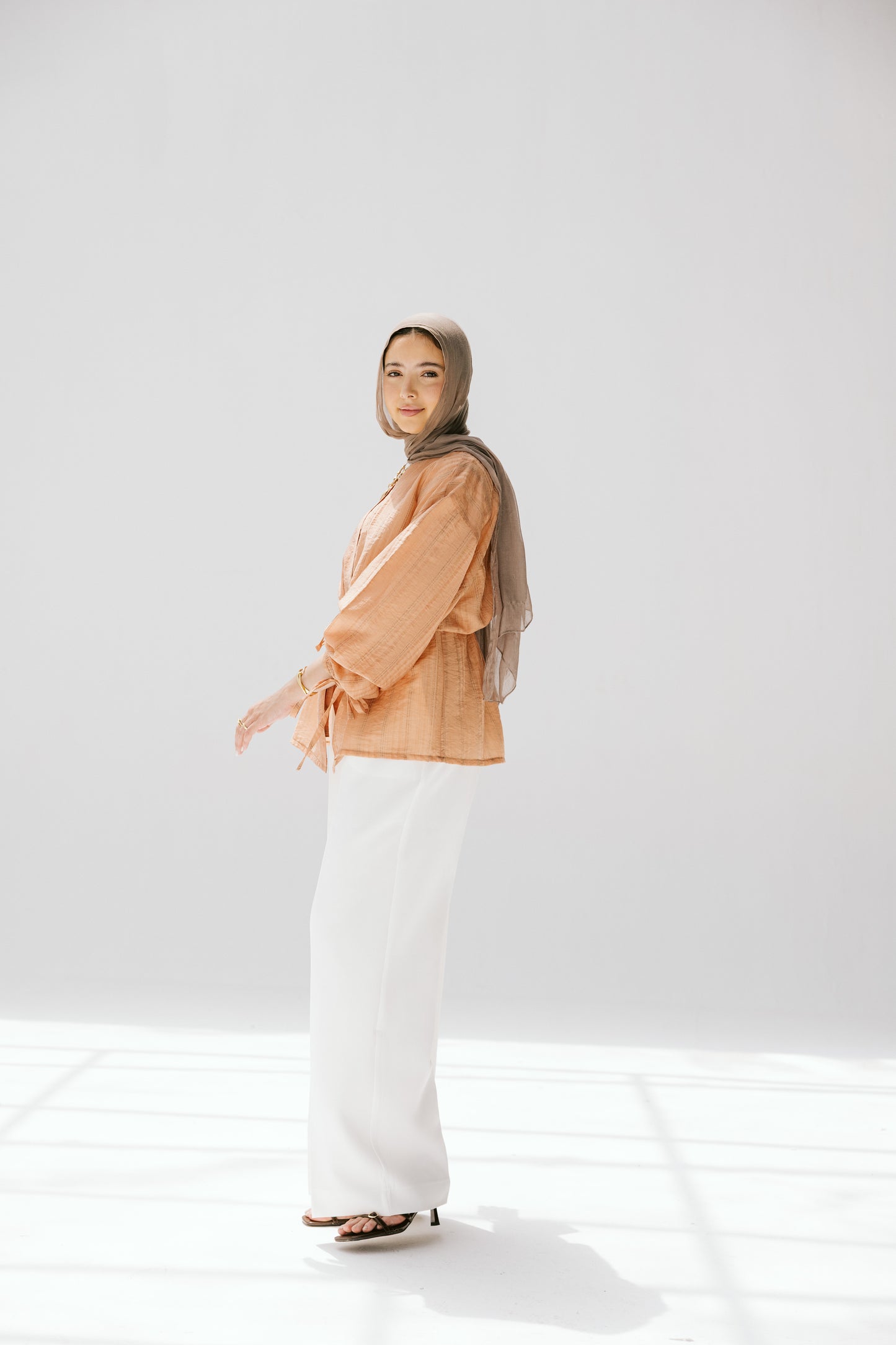 Marée blouse in Apricot
