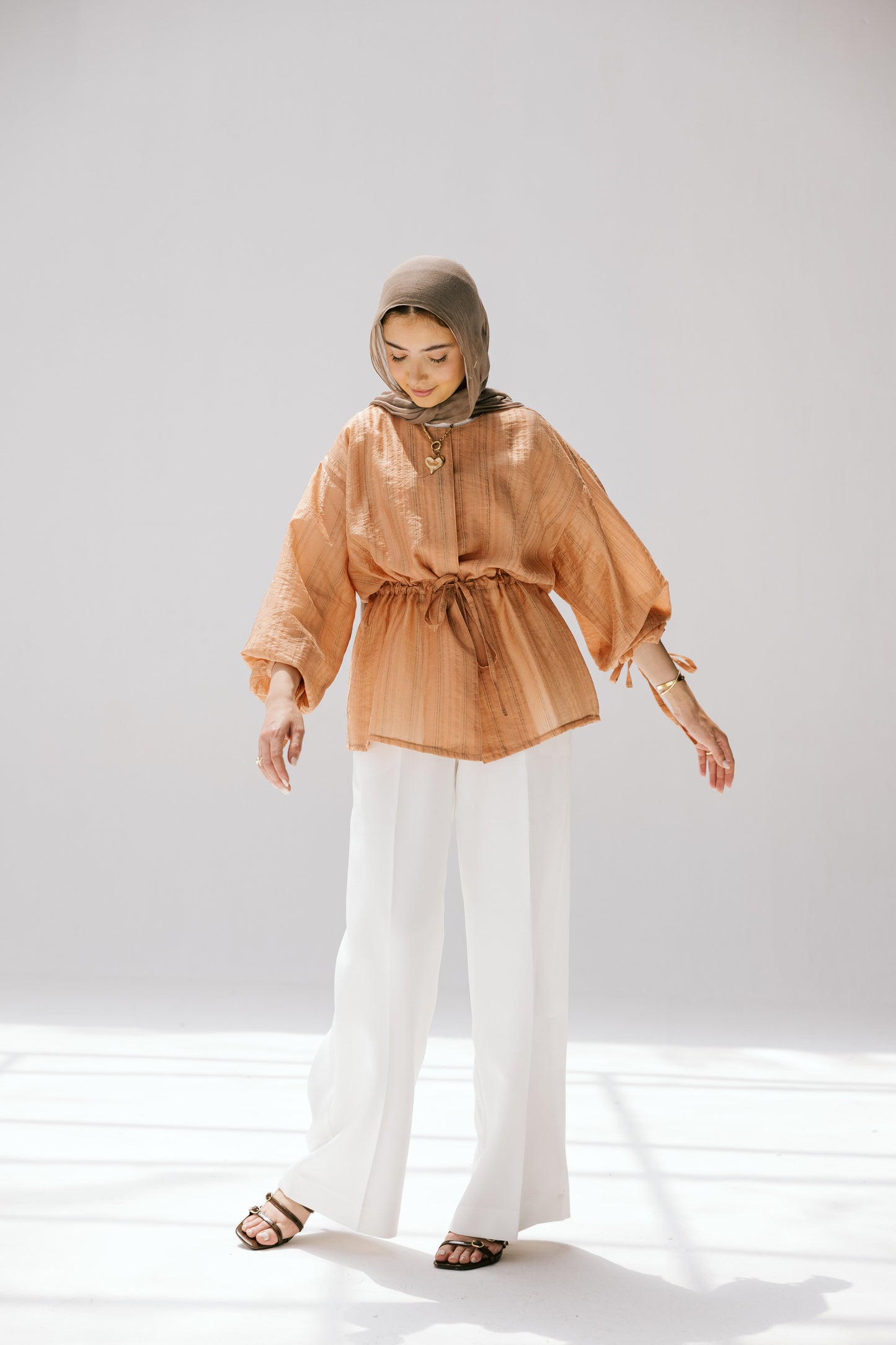 Marée blouse in Apricot
