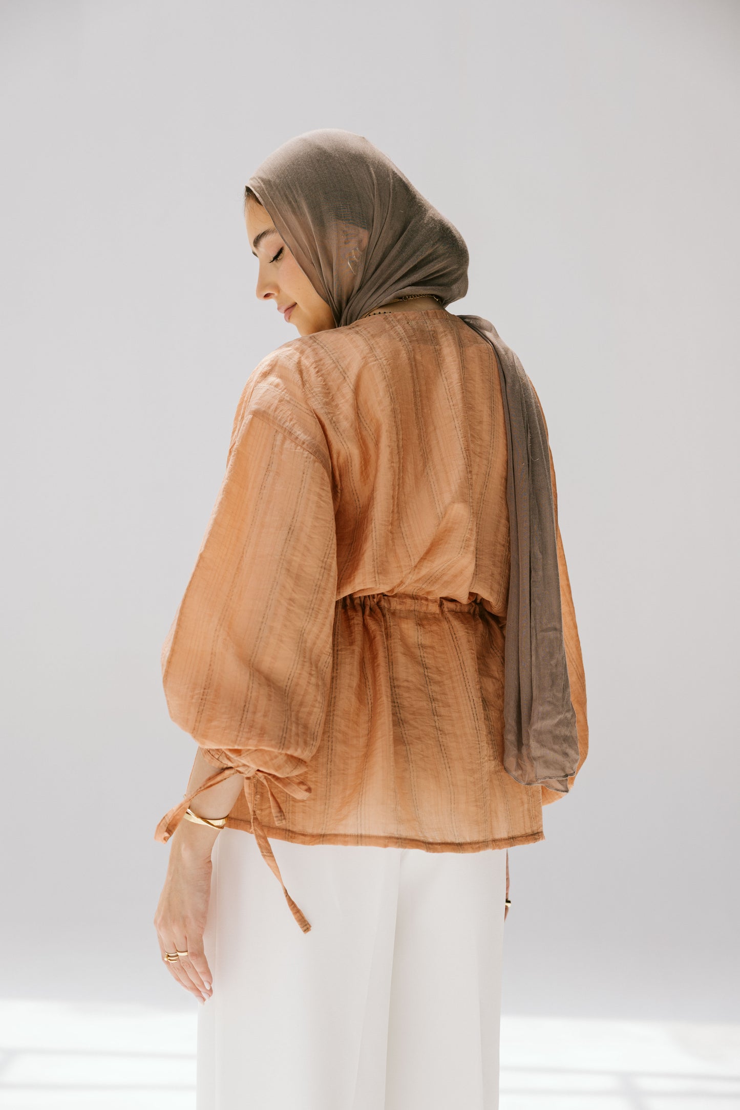 Marée blouse in Apricot
