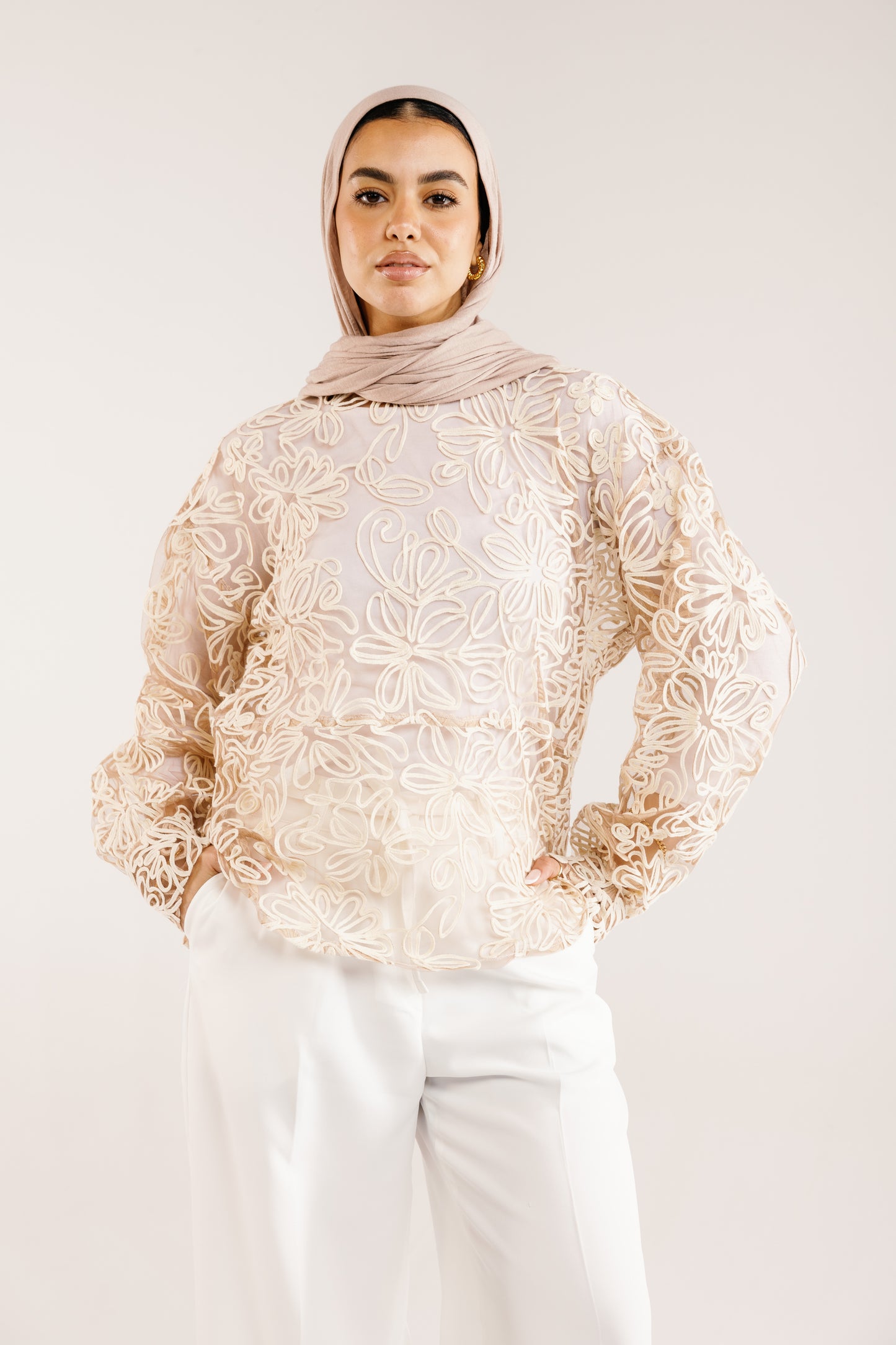 The Bloom Blouse in Vanilla