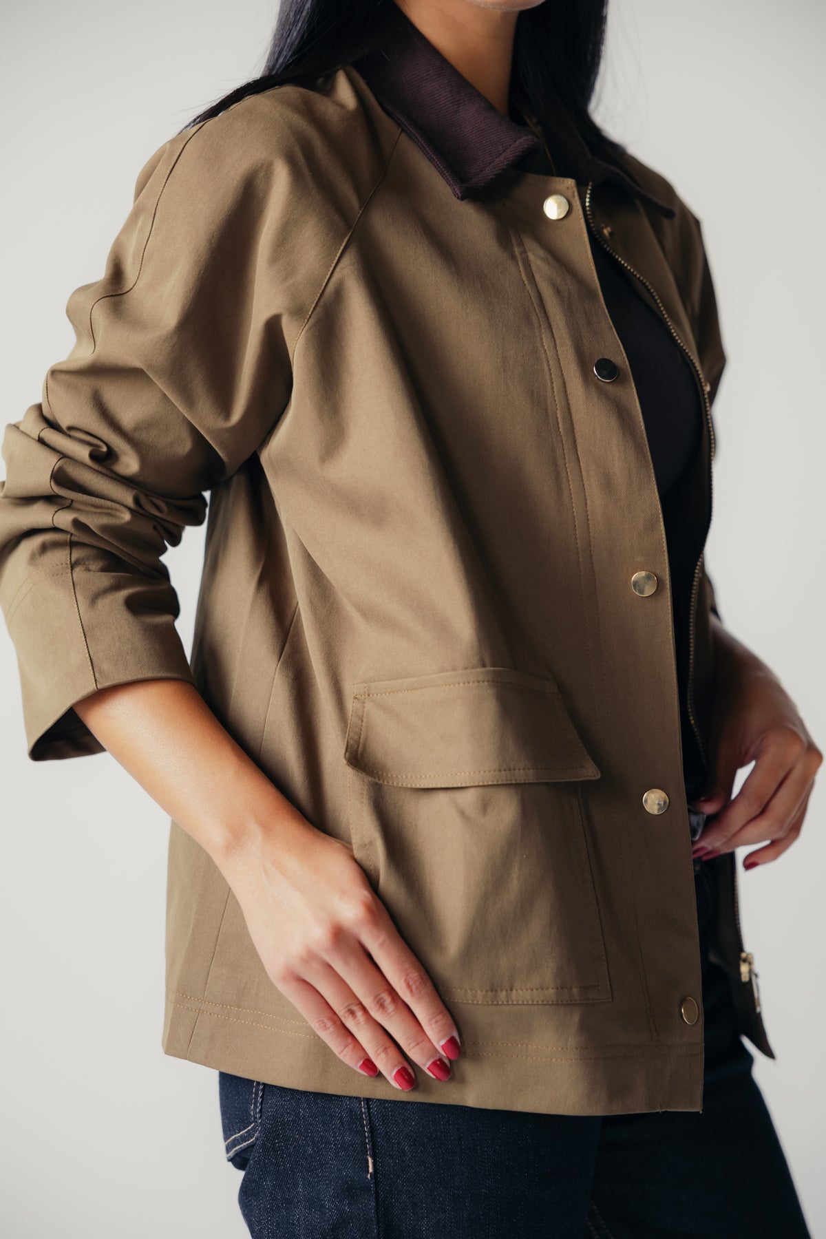 Fallen Jacket in Olive wood