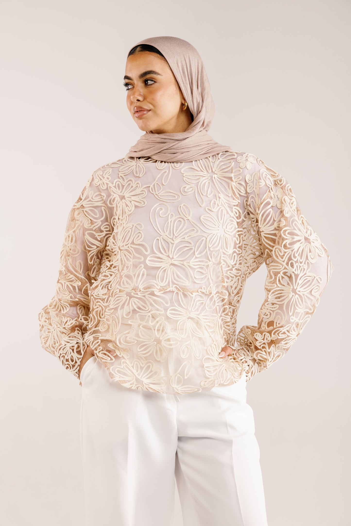 The Bloom Blouse in Vanilla