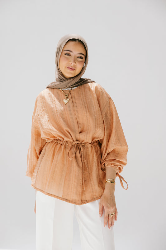 Marée blouse in Apricot