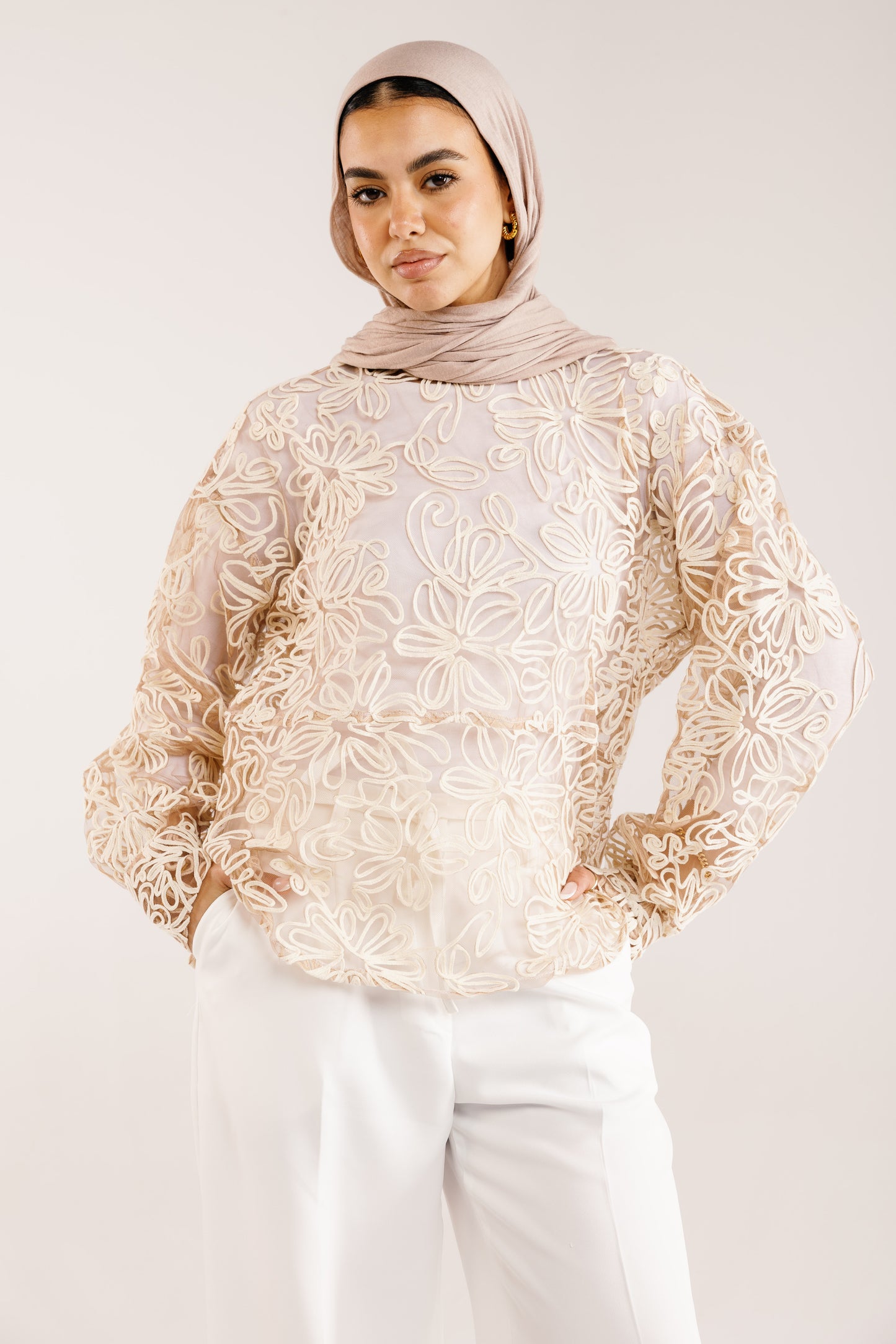 The Bloom Blouse in Vanilla