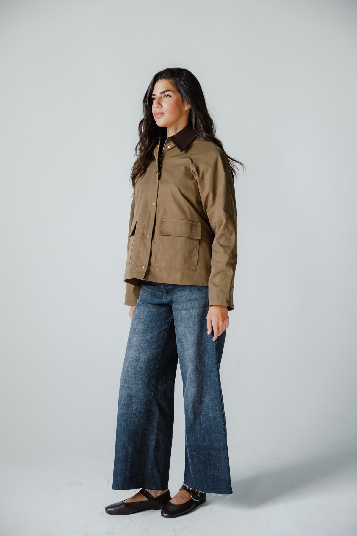 Fallen Jacket in Olive wood