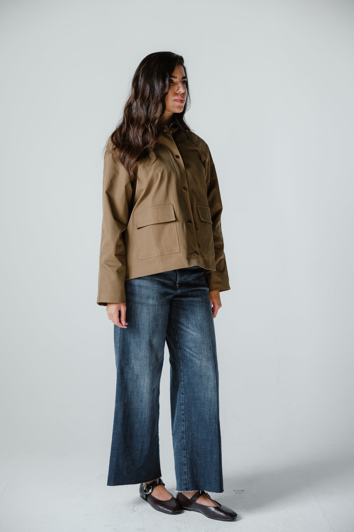 Fallen Jacket in Olive wood