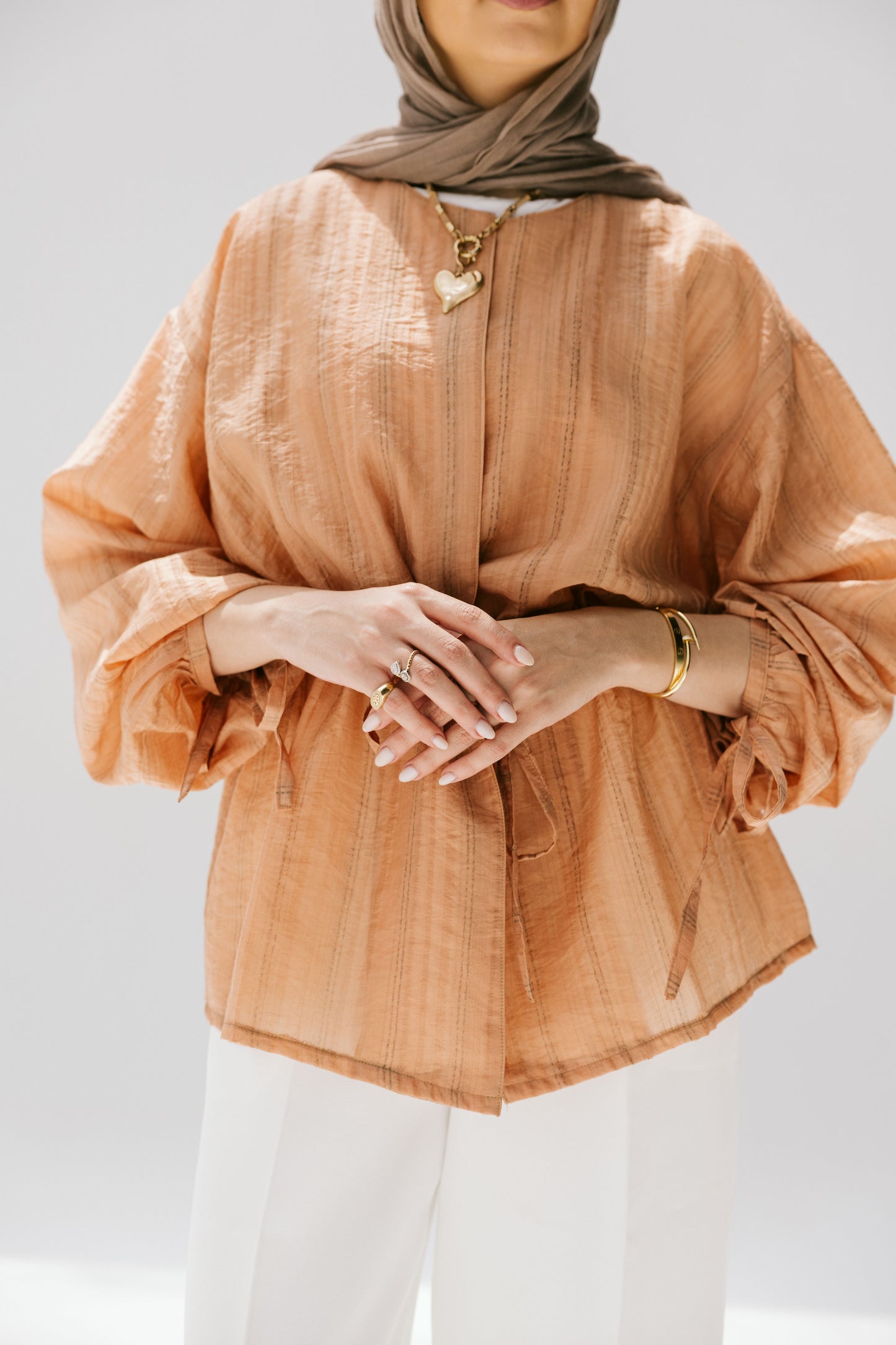 Marée blouse in Apricot