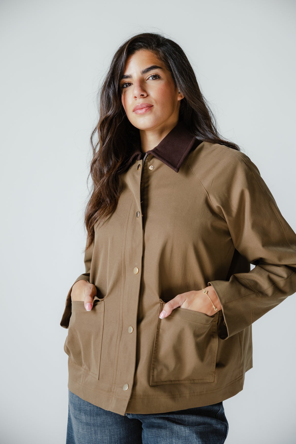Fallen Jacket in Olive wood