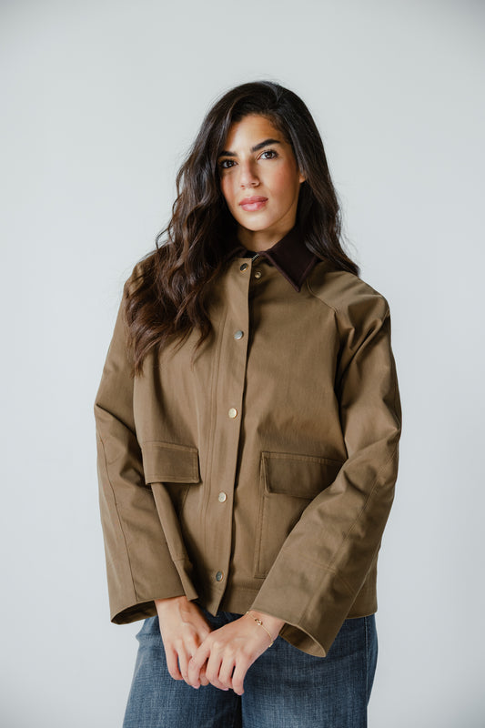 Fallen Jacket in Olive wood