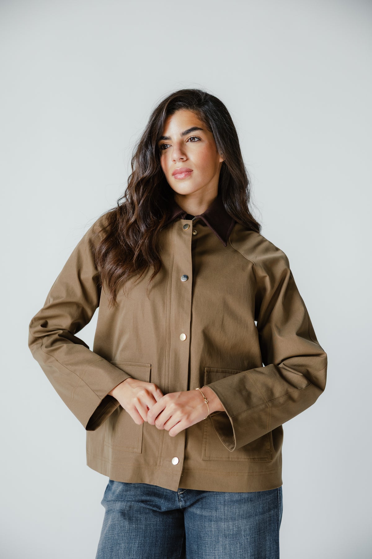 Fallen Jacket in Olive wood