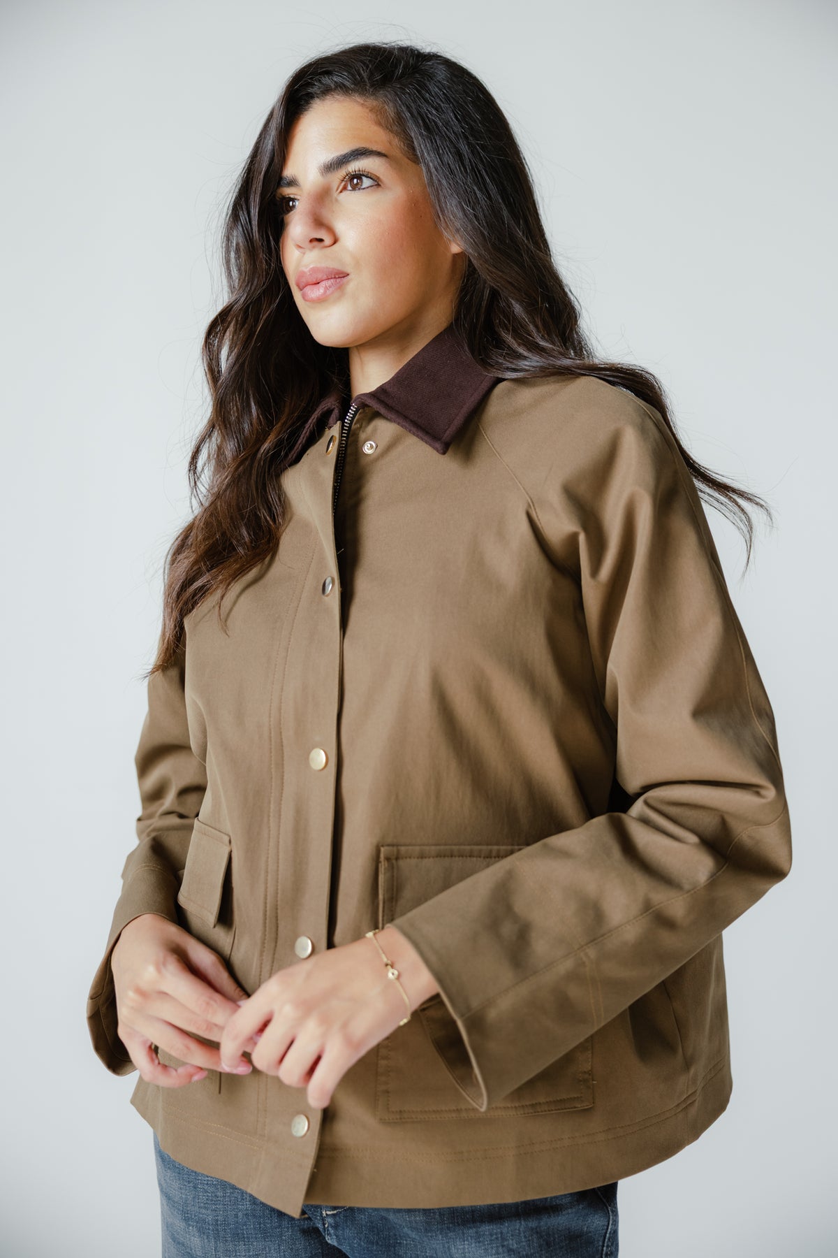 Fallen Jacket in Olive wood