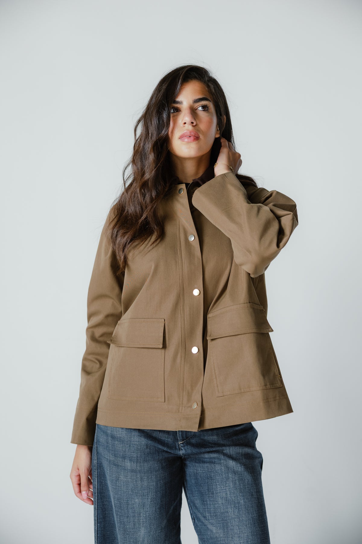 Fallen Jacket in Olive wood