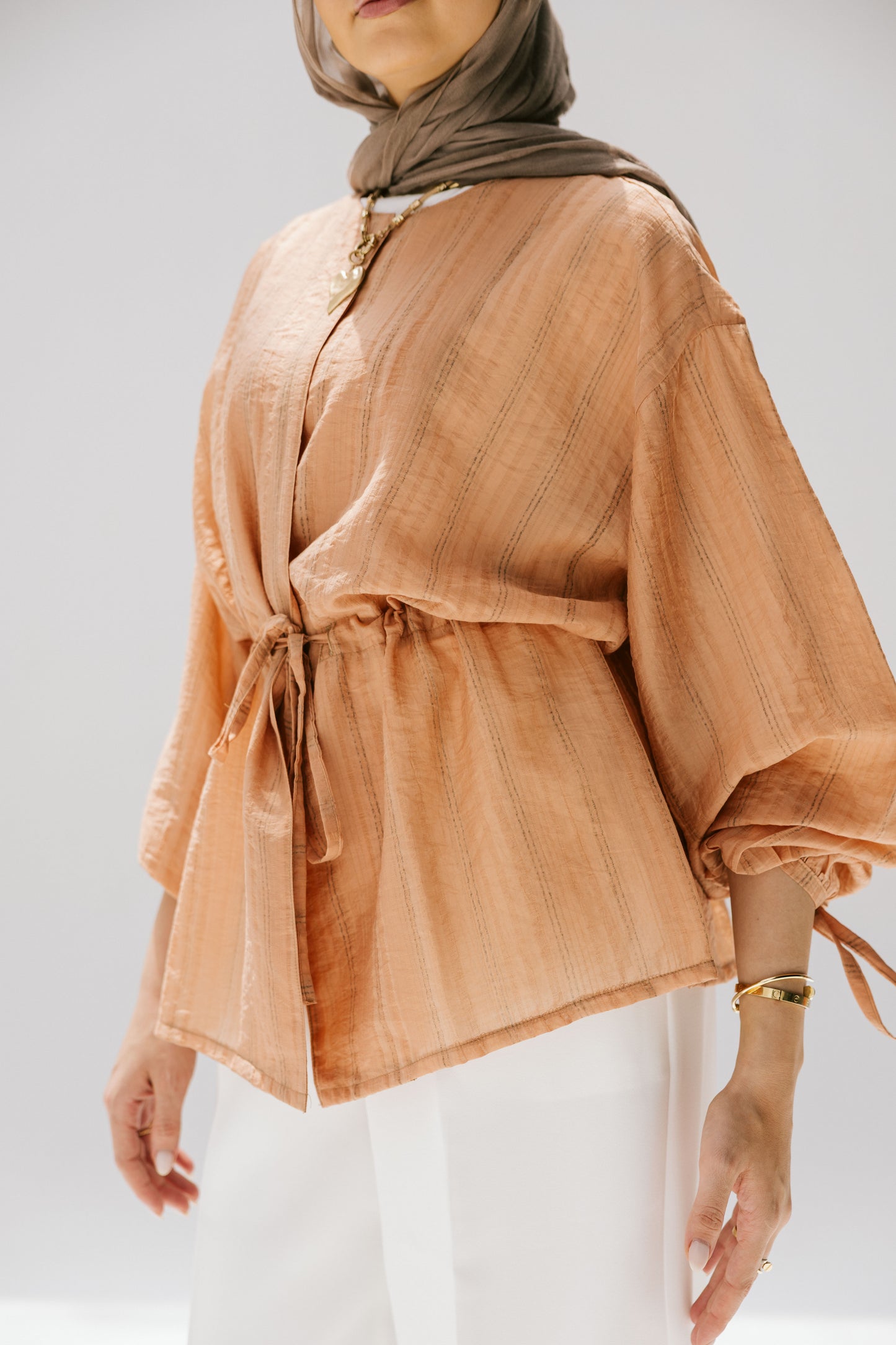 Marée blouse in Apricot