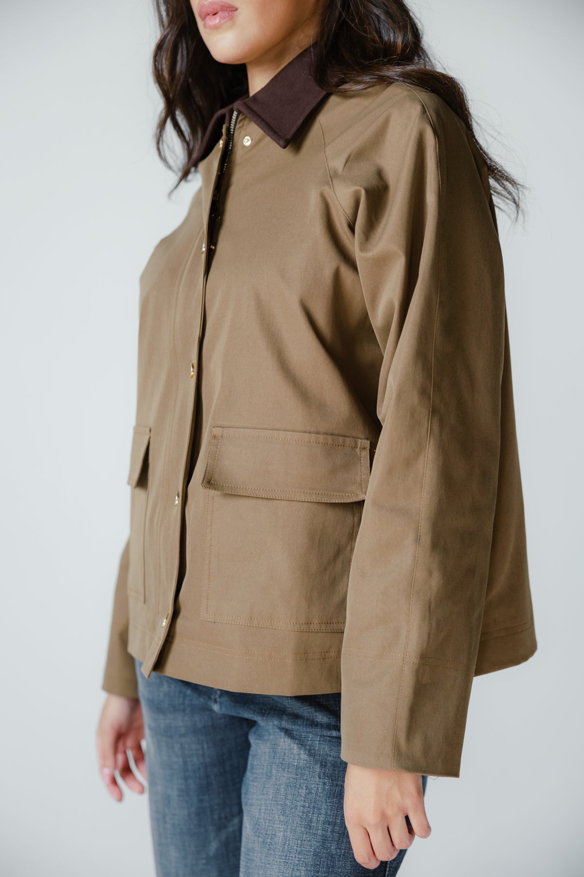 Fallen Jacket in Olive wood