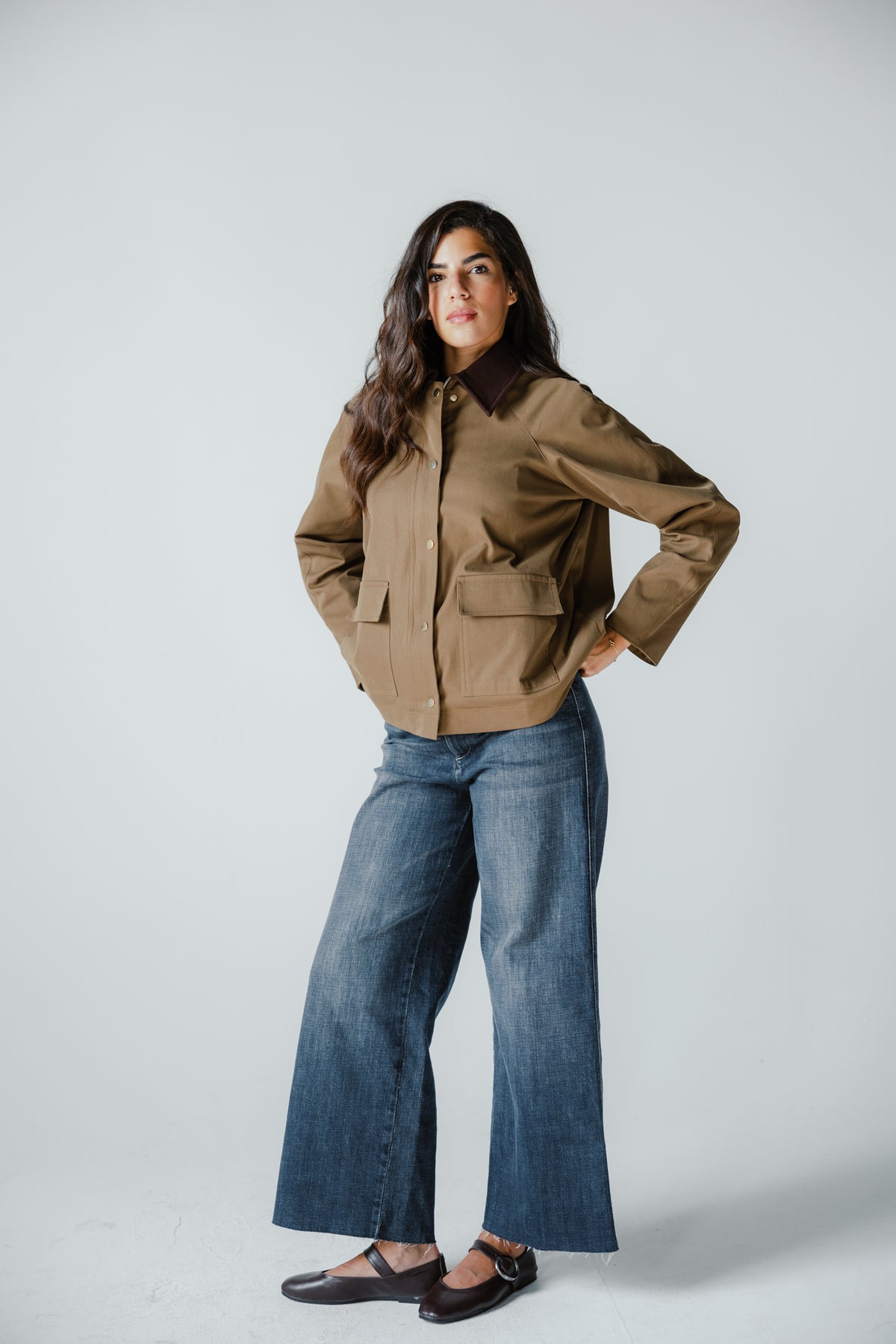 Fallen Jacket in Olive wood