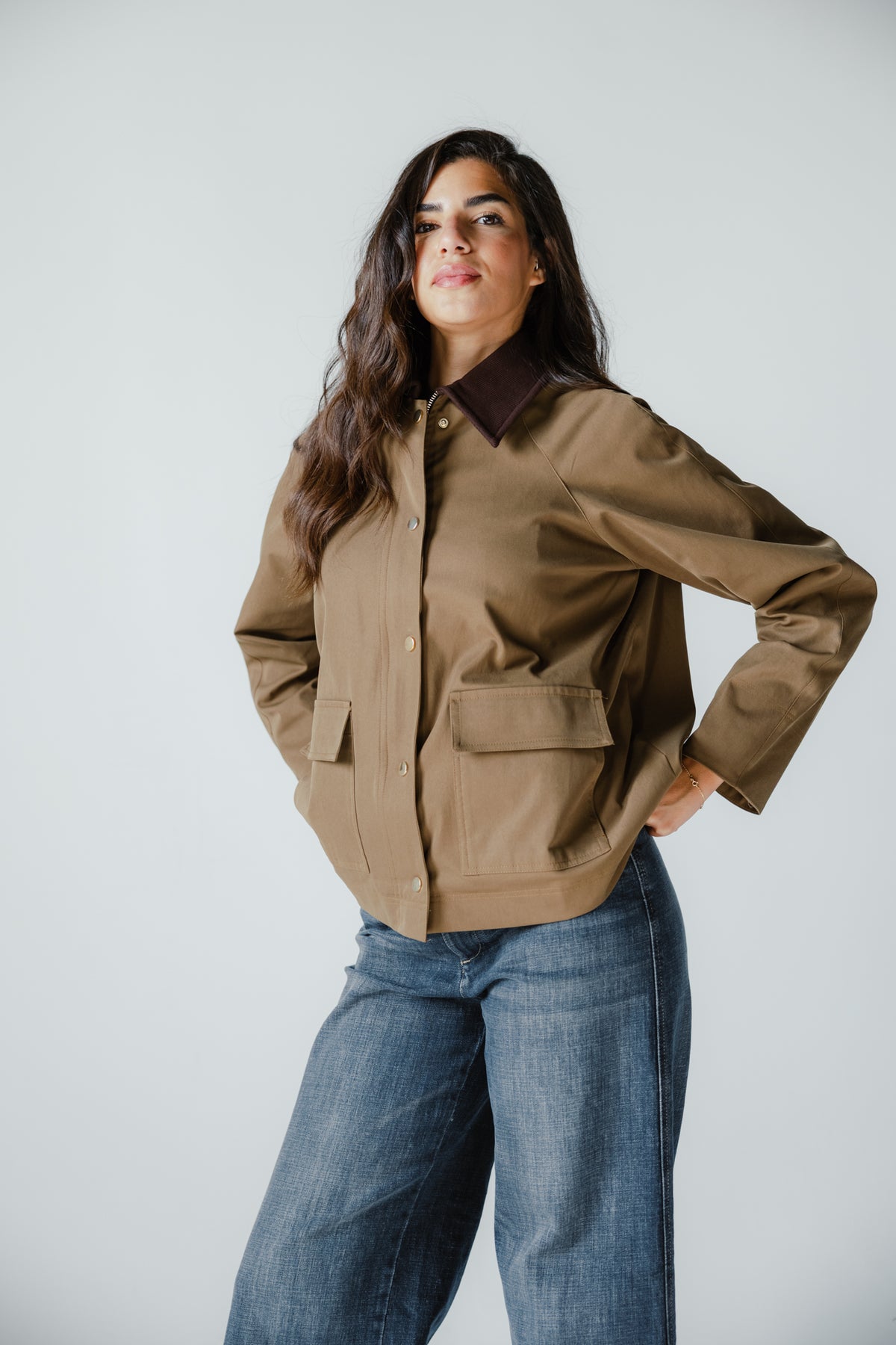 Fallen Jacket in Olive wood